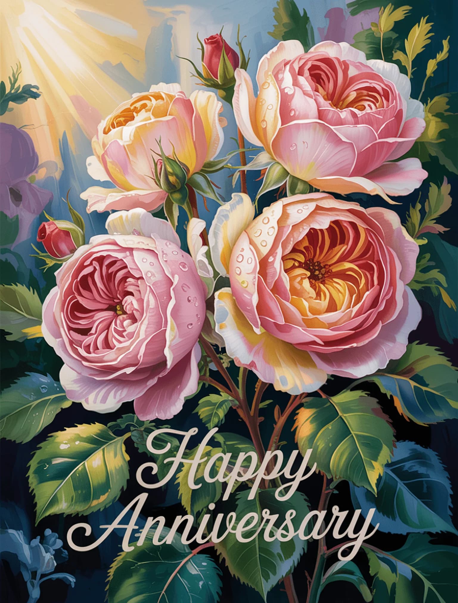 Garden Roses Morning