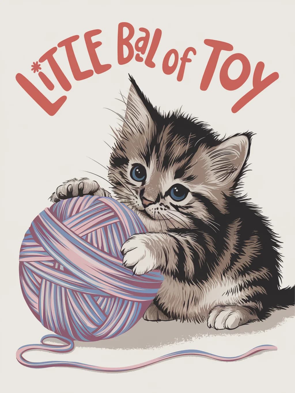 Baby Kitten Yarn Ball