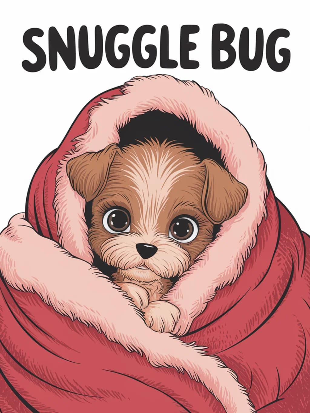 Baby Puppy In Blanket