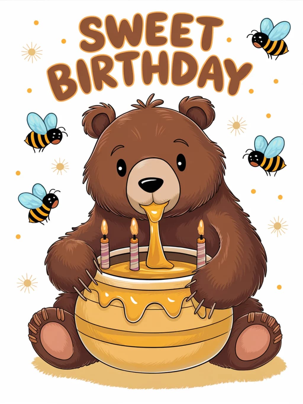 Bear Honey Birthday
