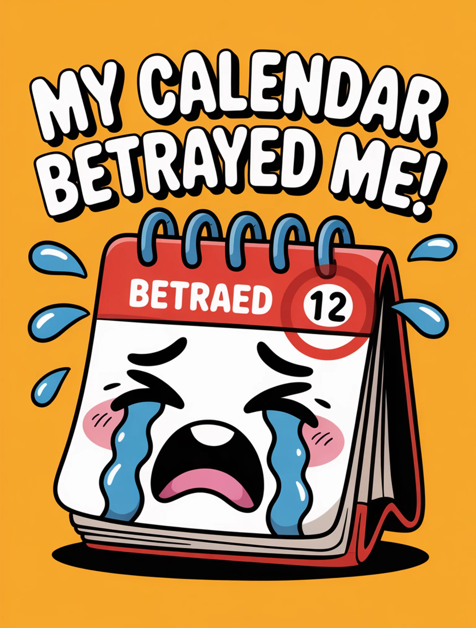 Kawaii Crying Calendar