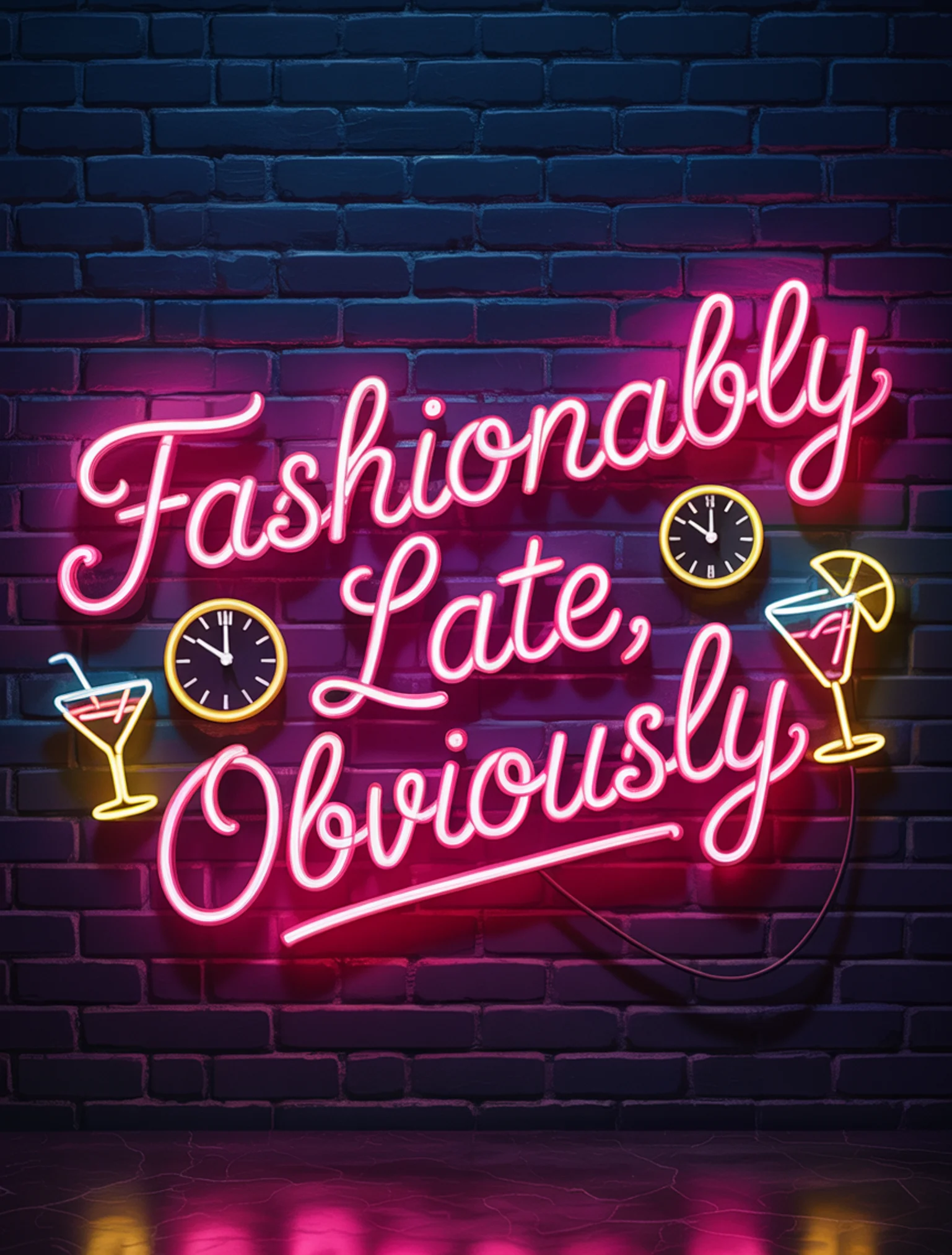 Neon Fashionably Late