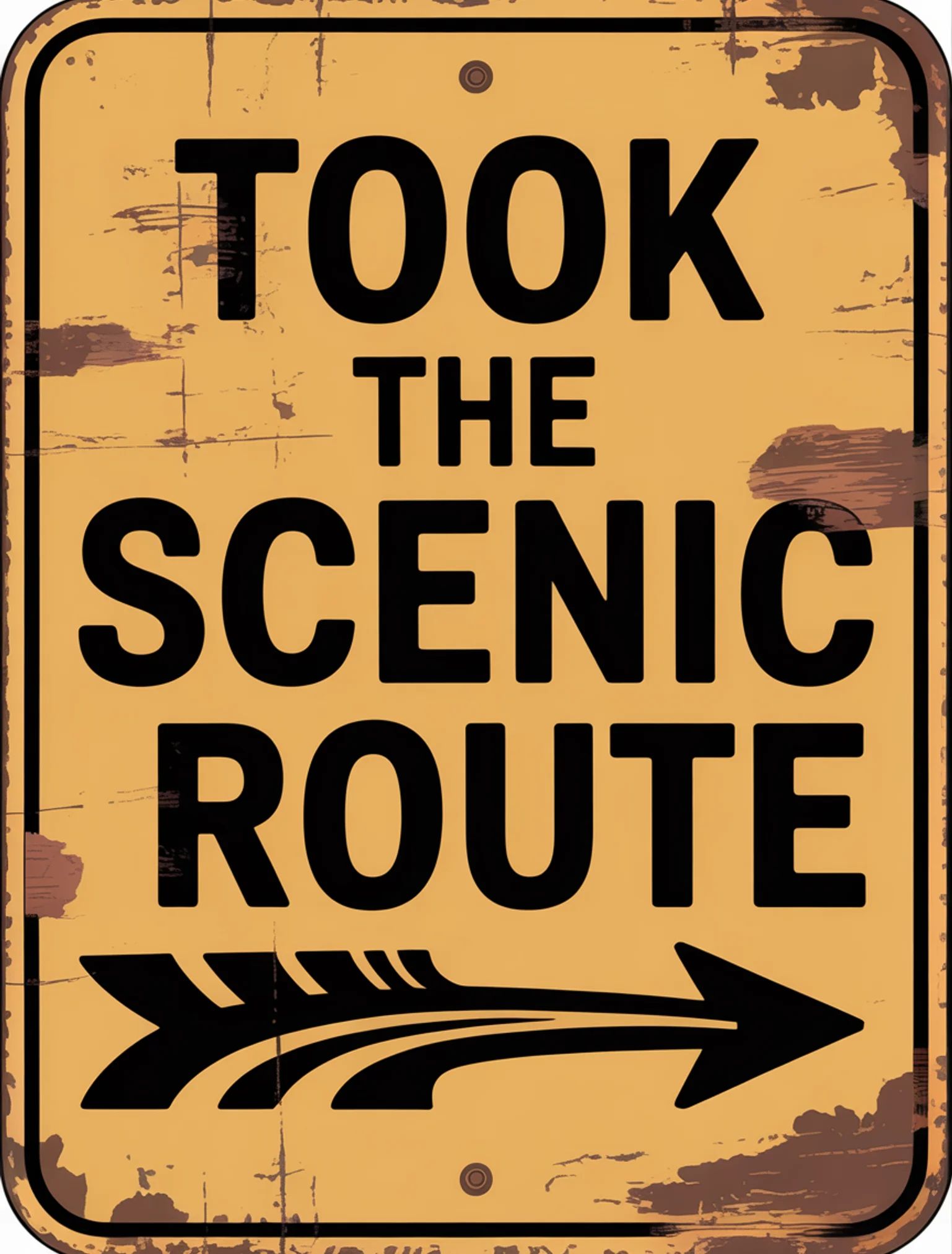 Vintage Detour Sign