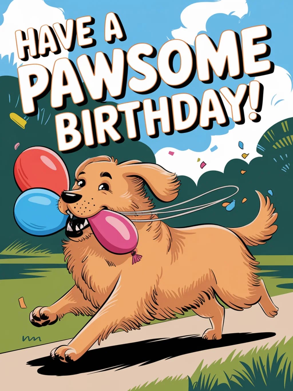 Birthday Balloon Dog