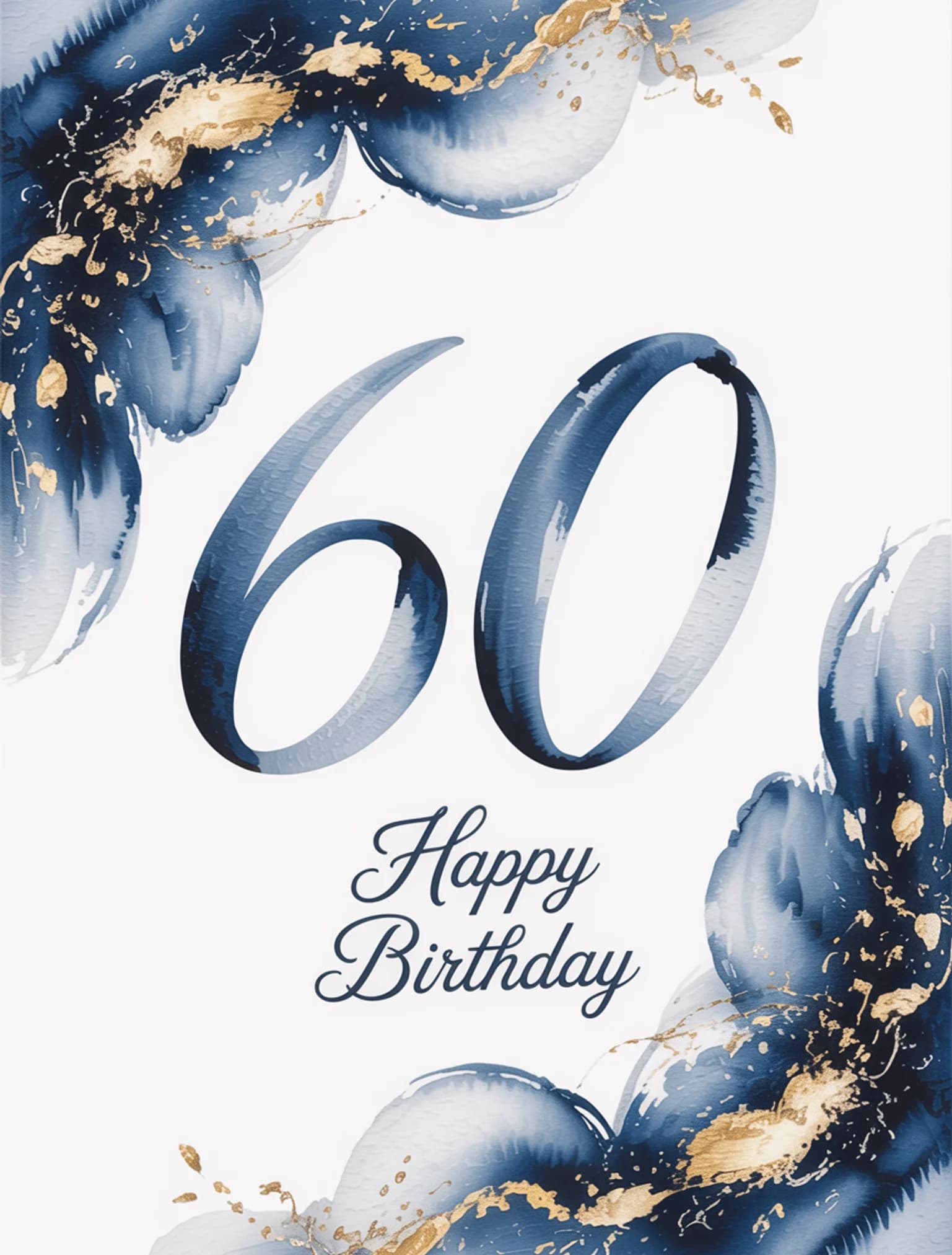 Milestone 60 Watercolor