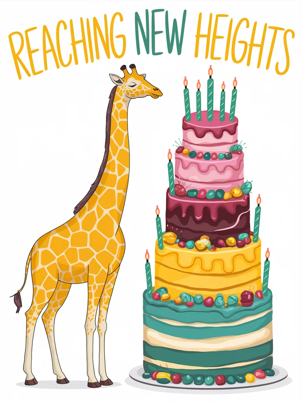 Giraffe Tall Cake Birthday