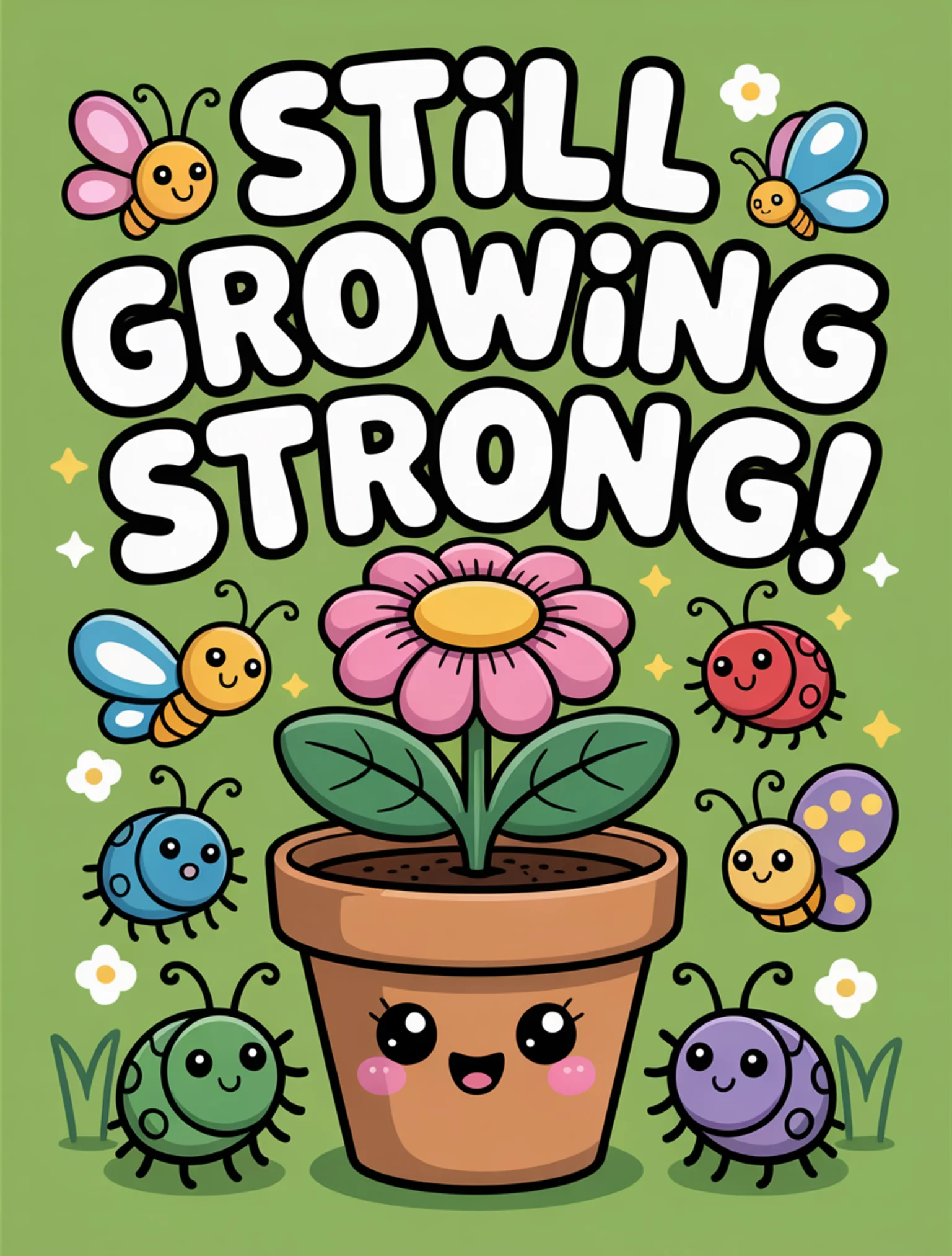 Kawaii Plant Birthday