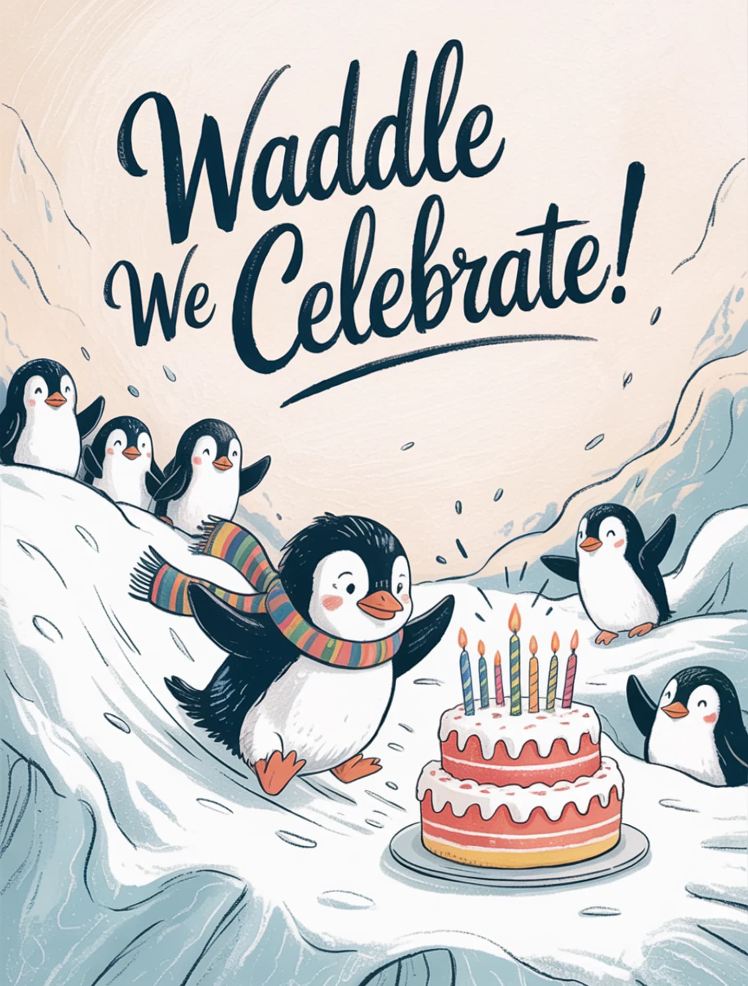 Penguin Party on Ice