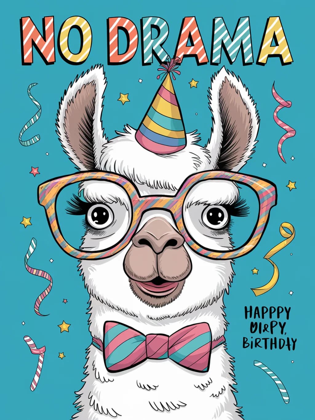Llama Glasses Birthday