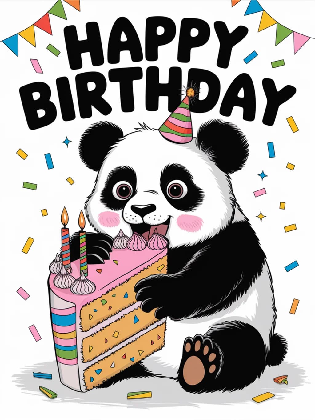 Panda Birthday Cake
