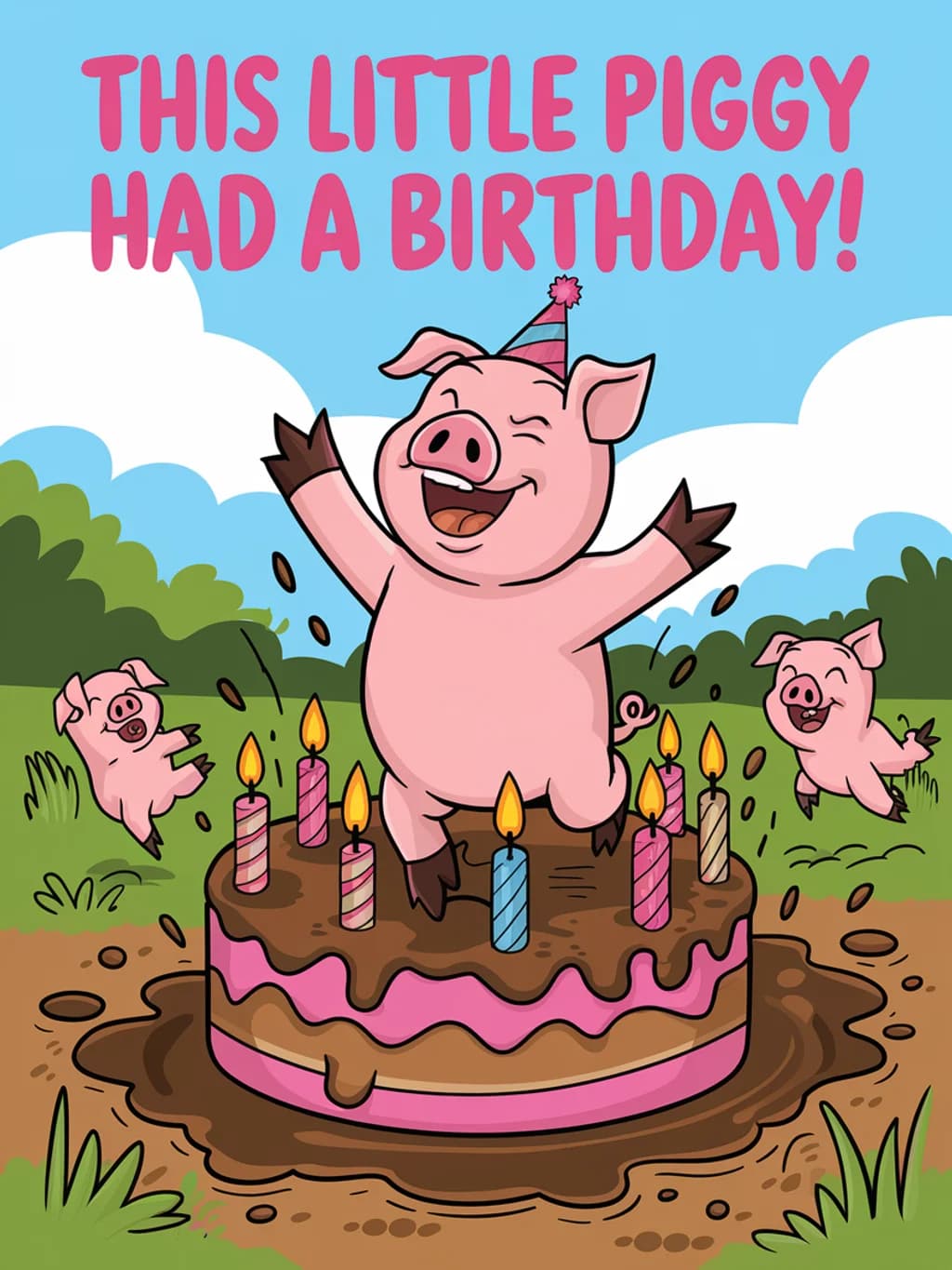 Pig Mud Cake Birthday