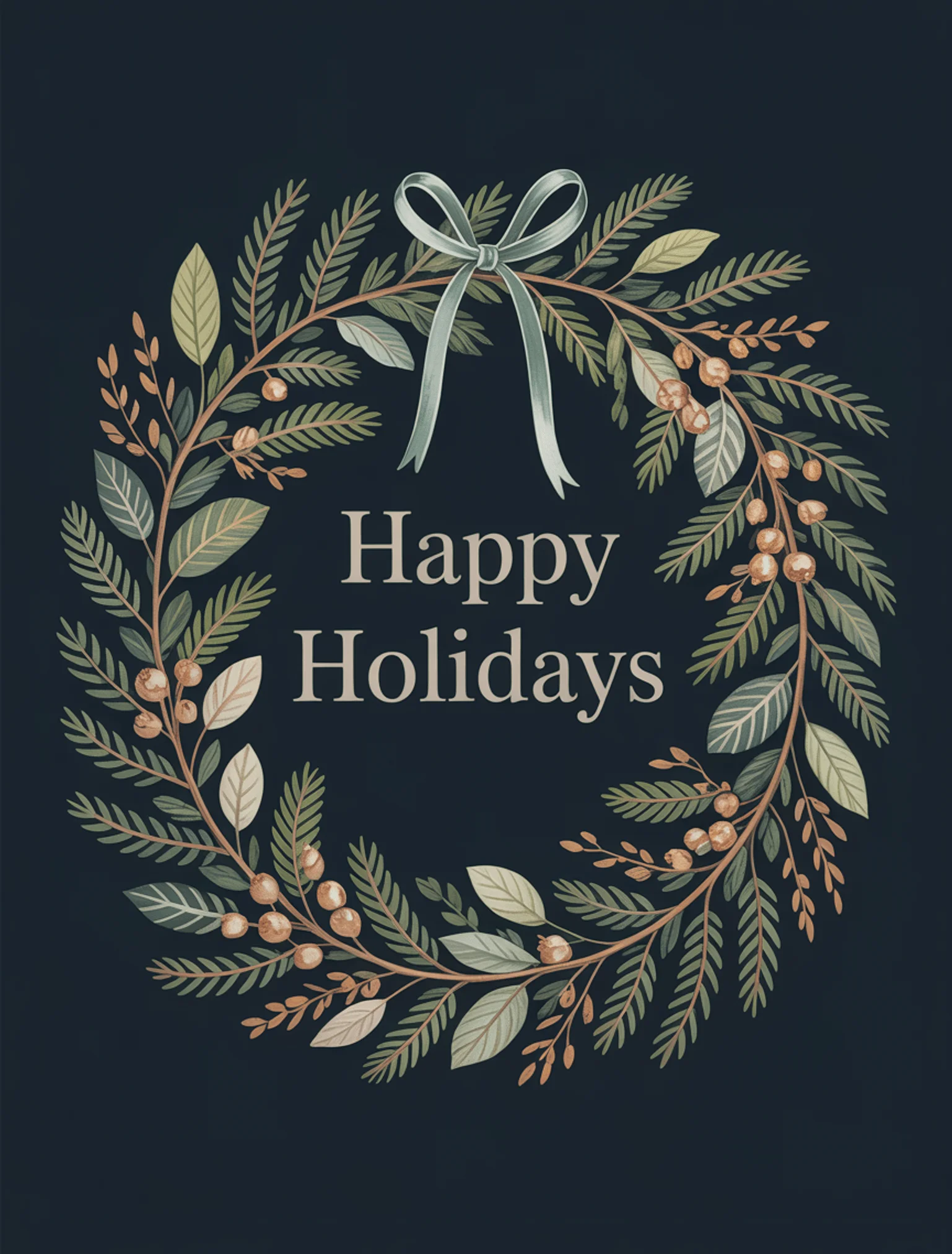 Evergreen Wreath Gold