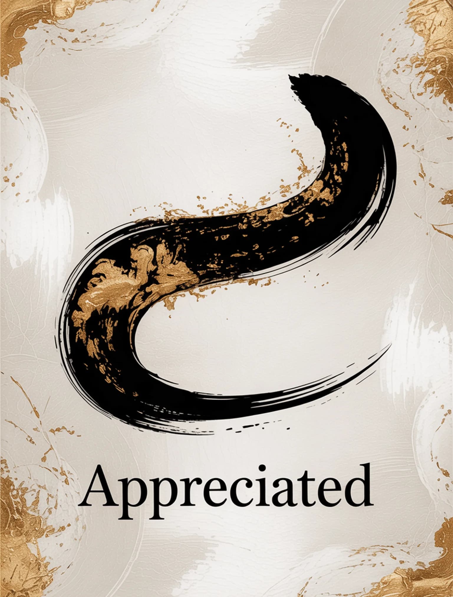 Ink Brushstroke Gold