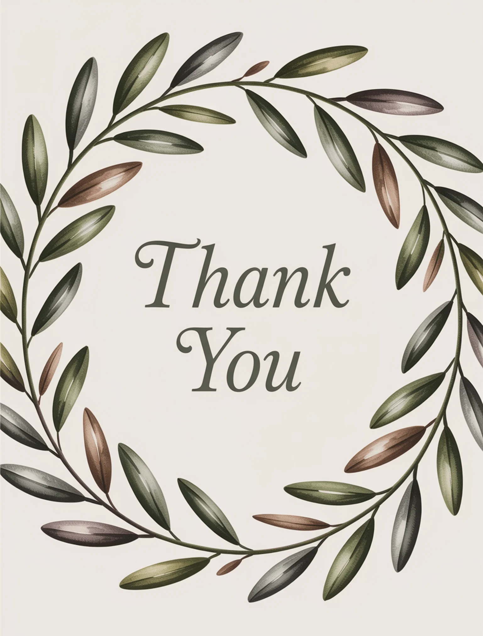 Watercolor Olive Branch