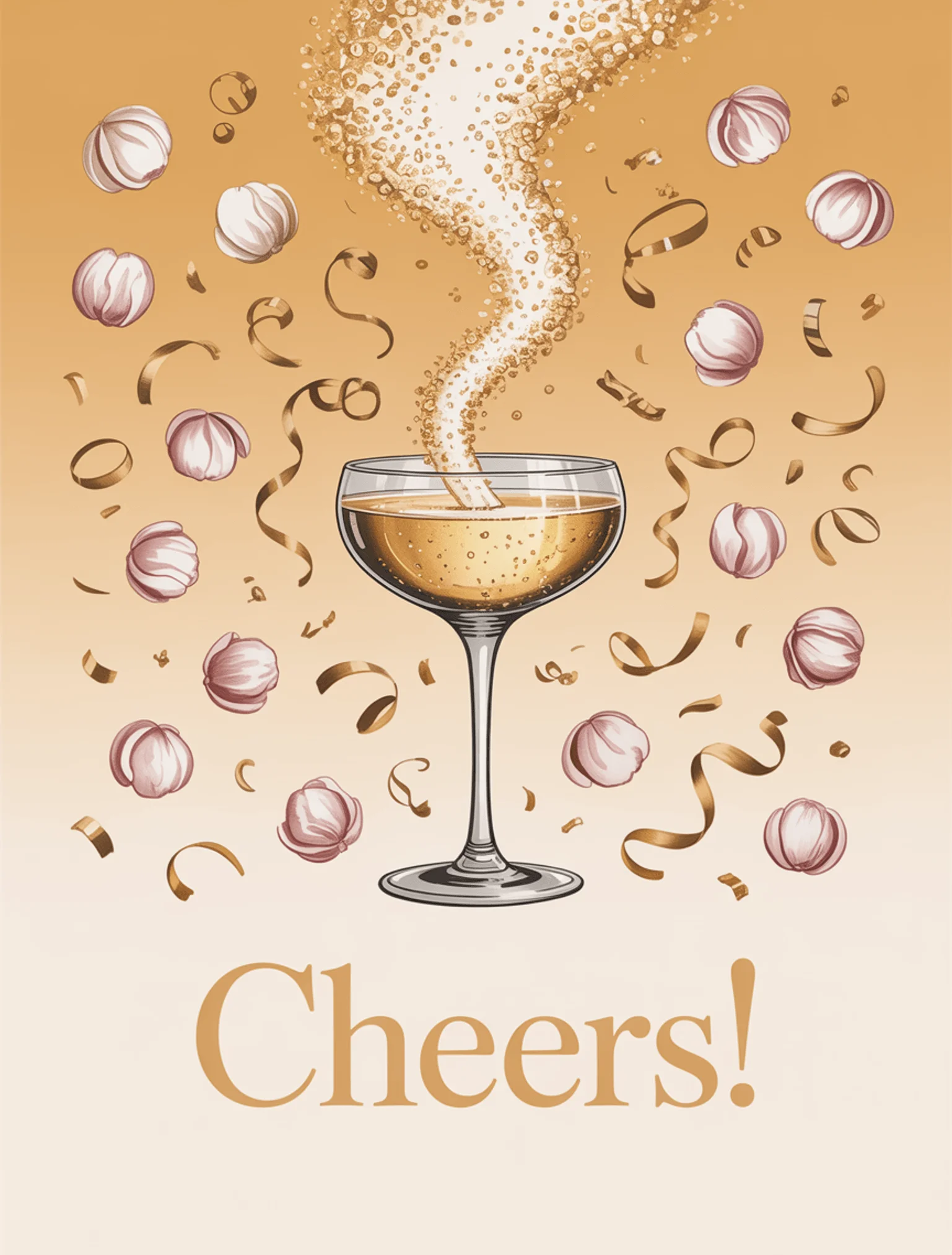 Champagne Gold Bubbles