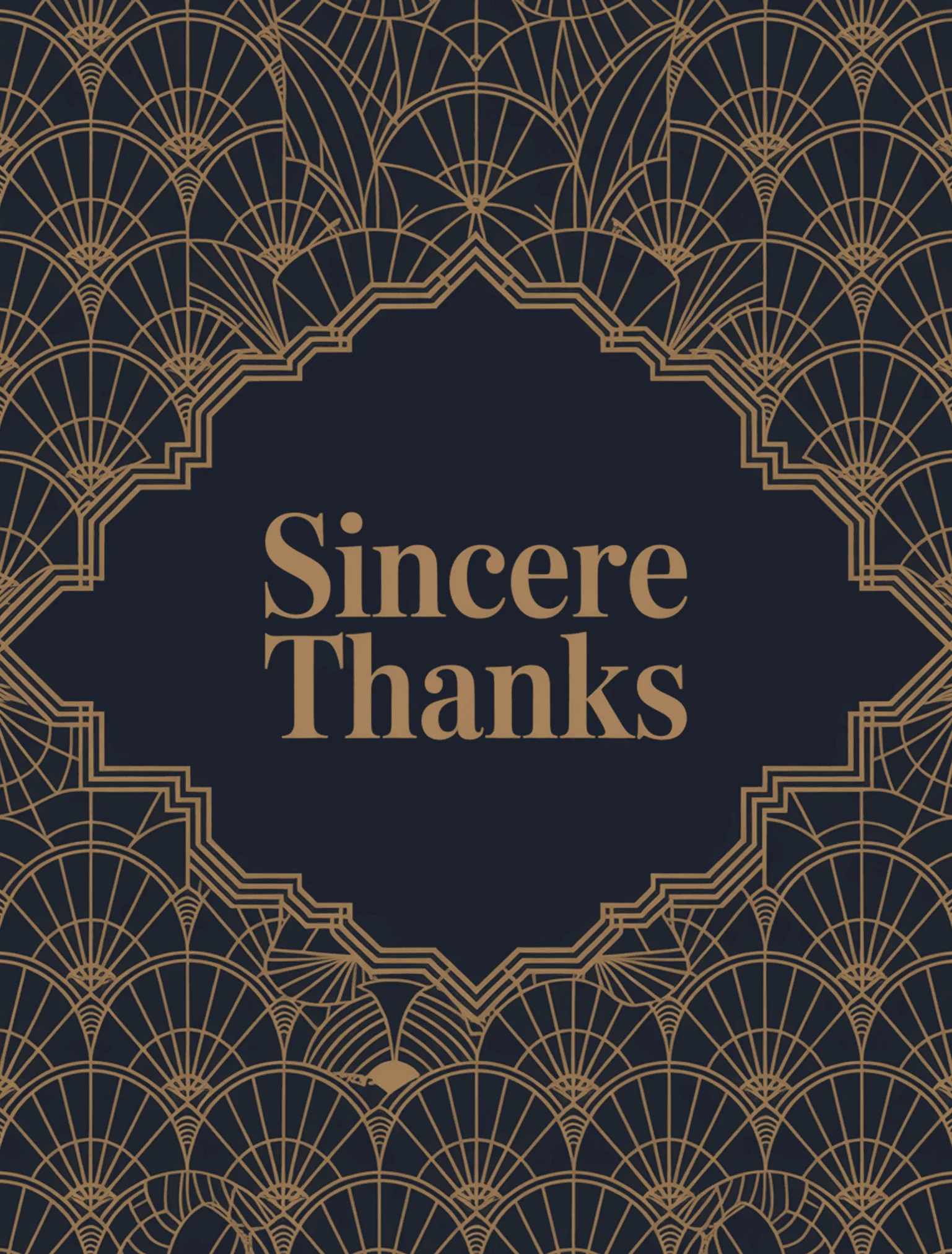 Appreciation Art Deco Gold