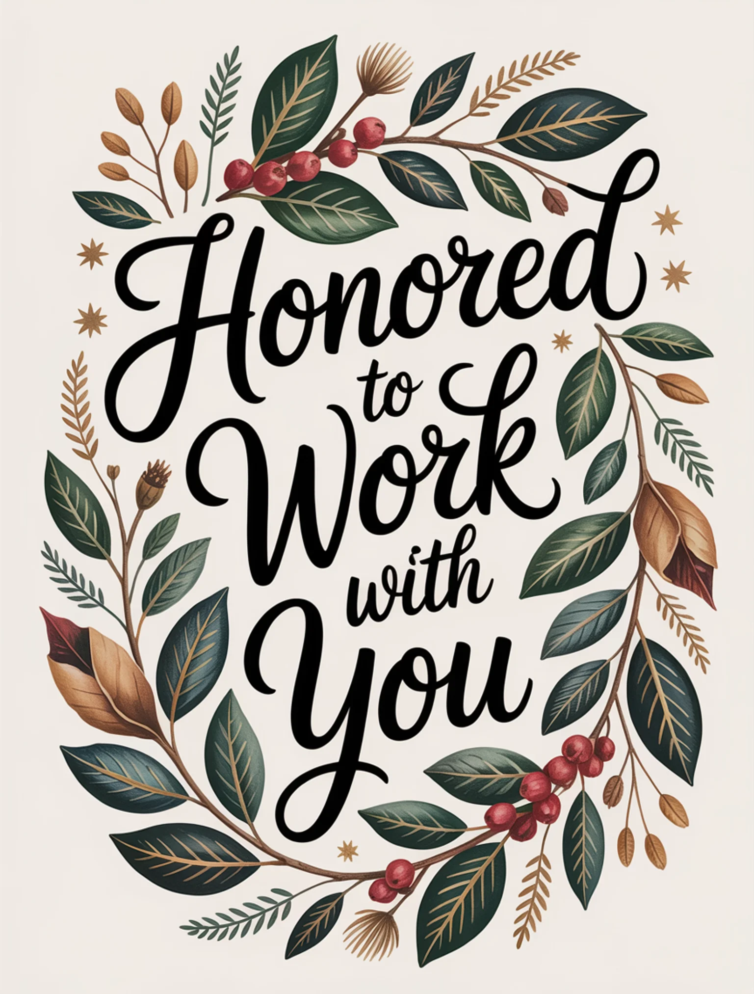 Honored to Work With You