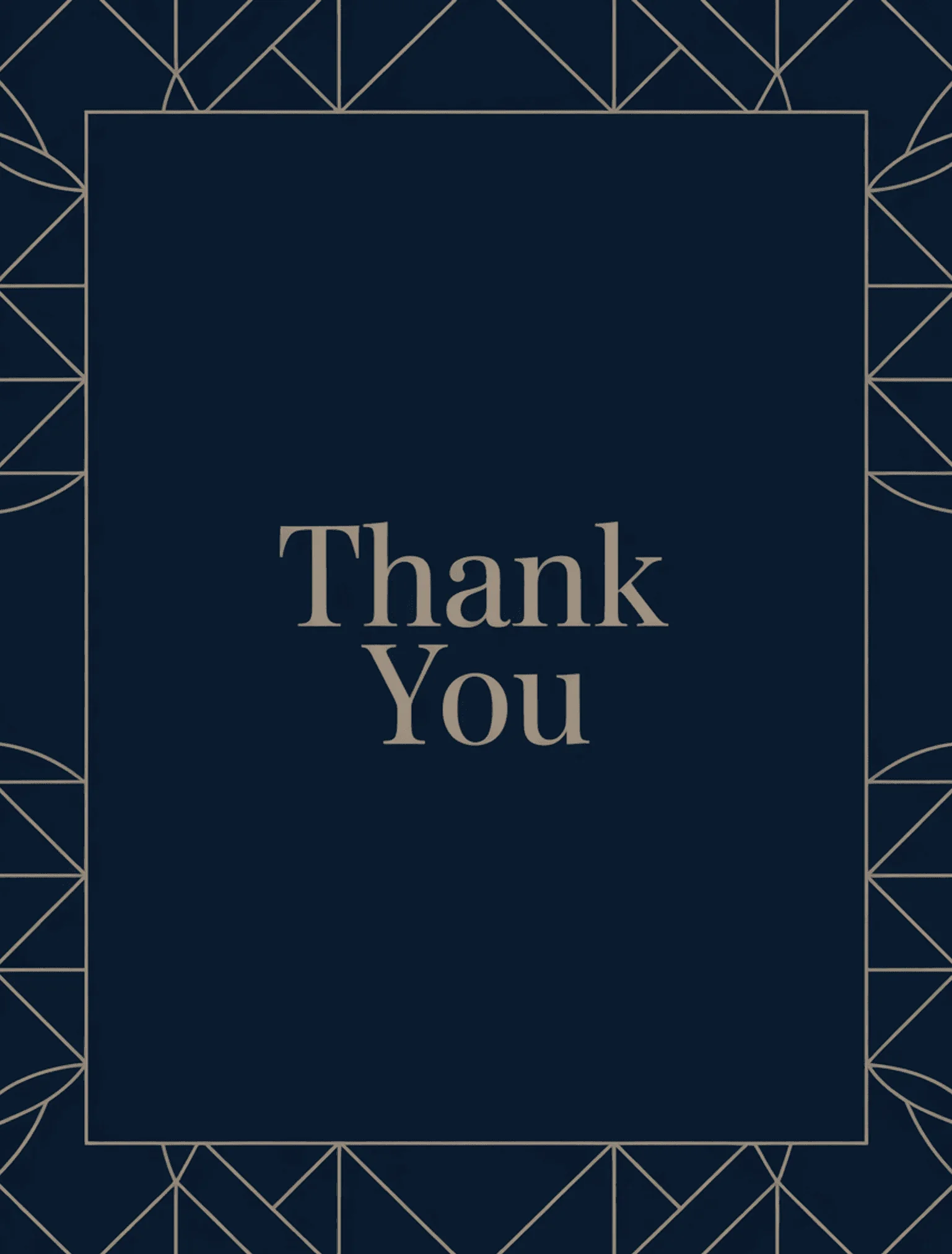 Client Thank You Navy Gold