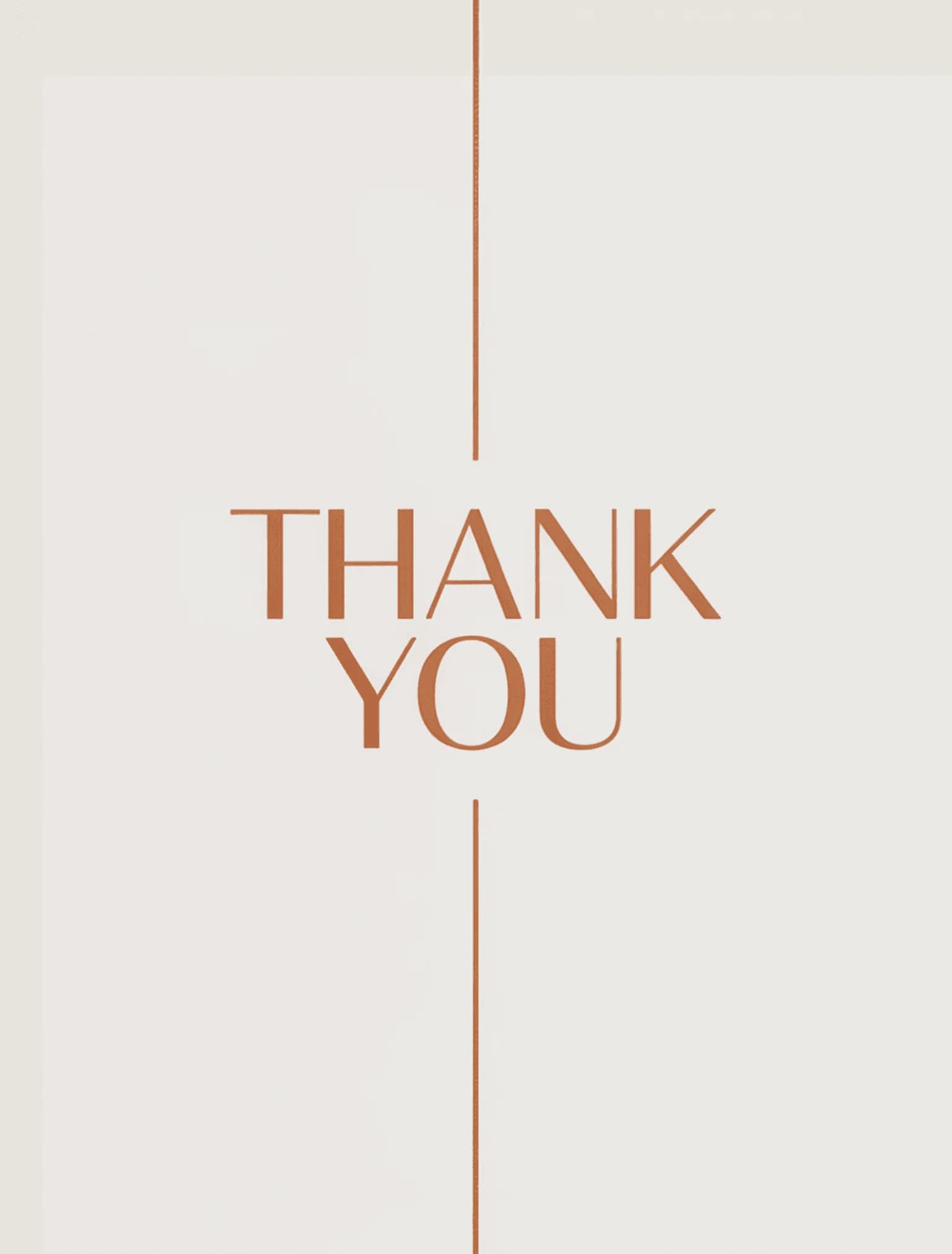 Thank You Minimalist Copper