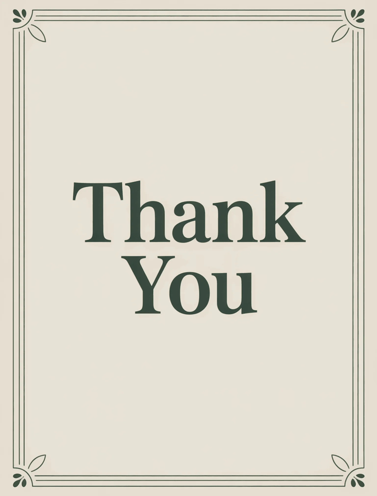 Thank You Professional Border