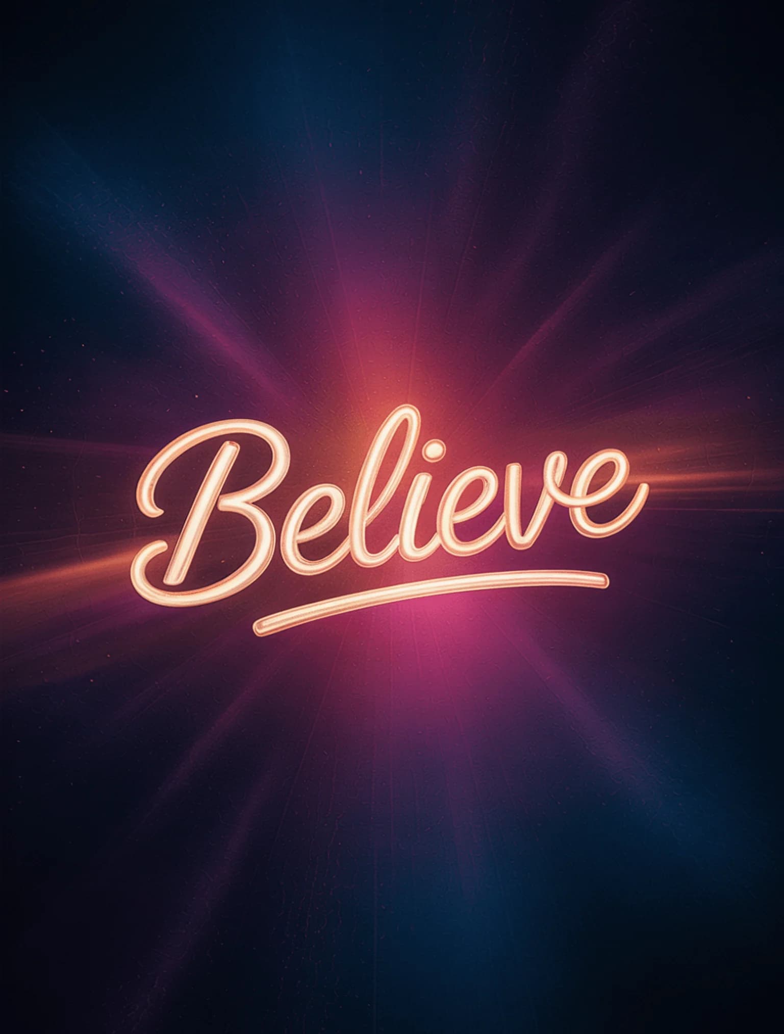 Neon Glow Believe