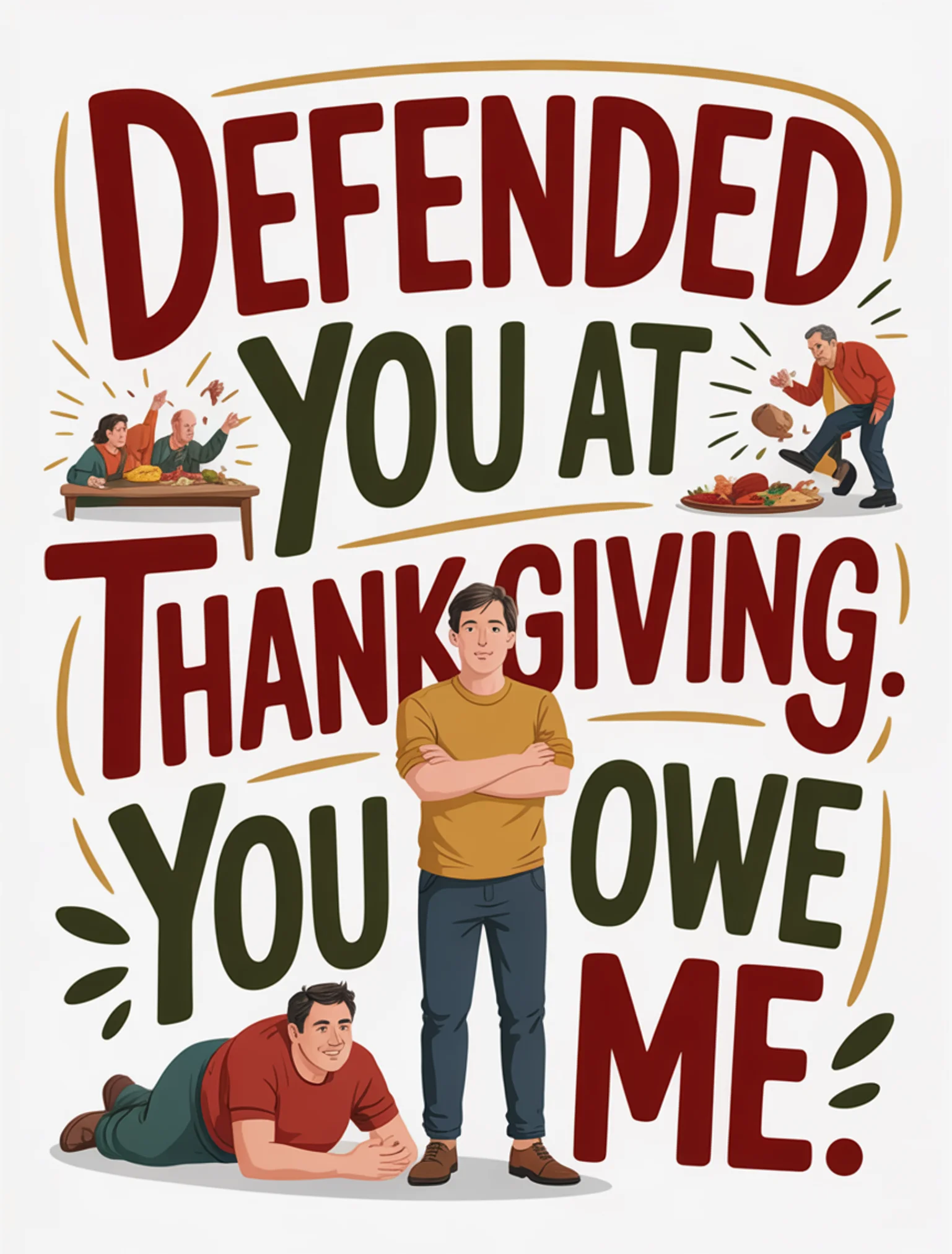 Defended You at Thanksgiving. Twice.