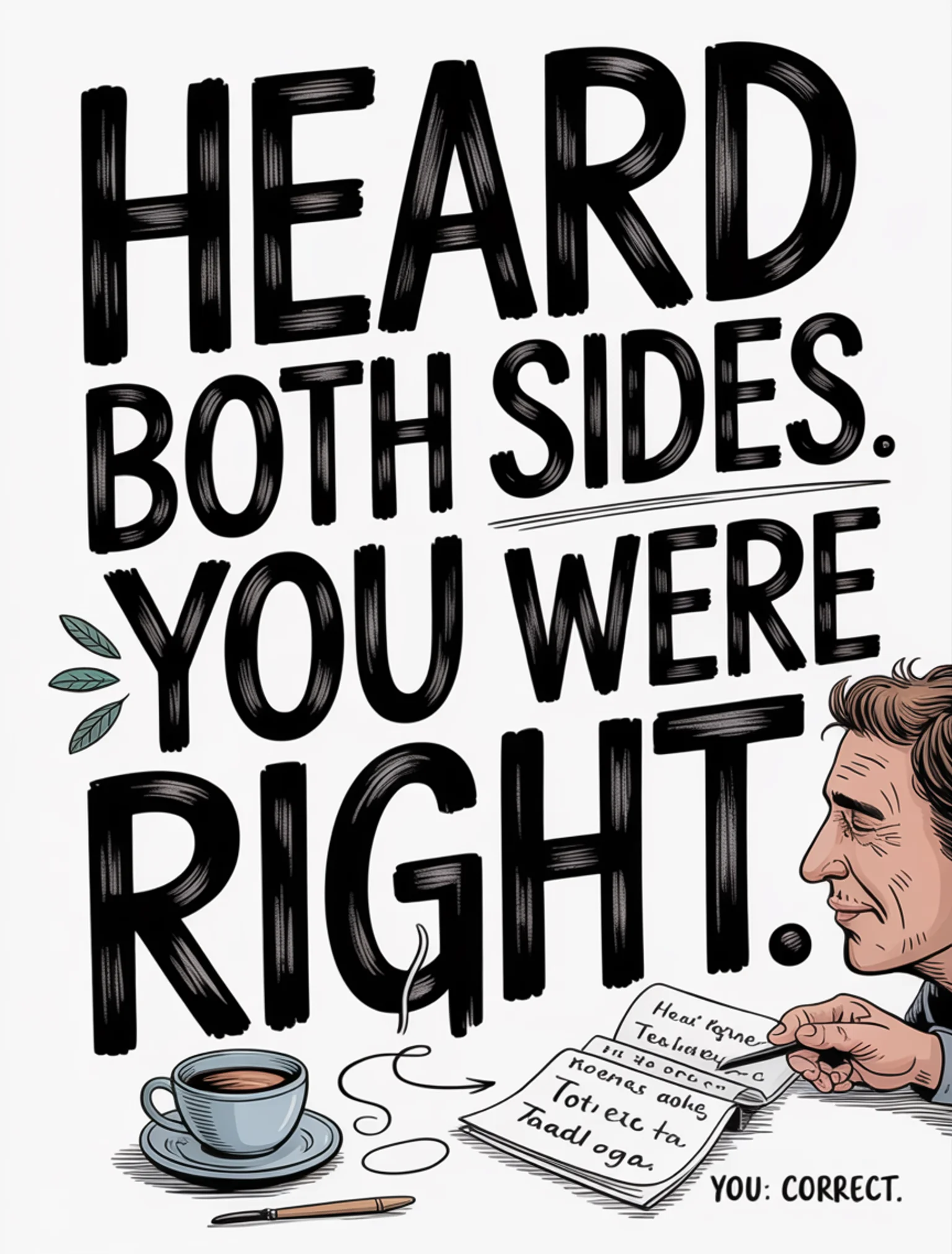 Listened to the Whole Story. Both Sides.