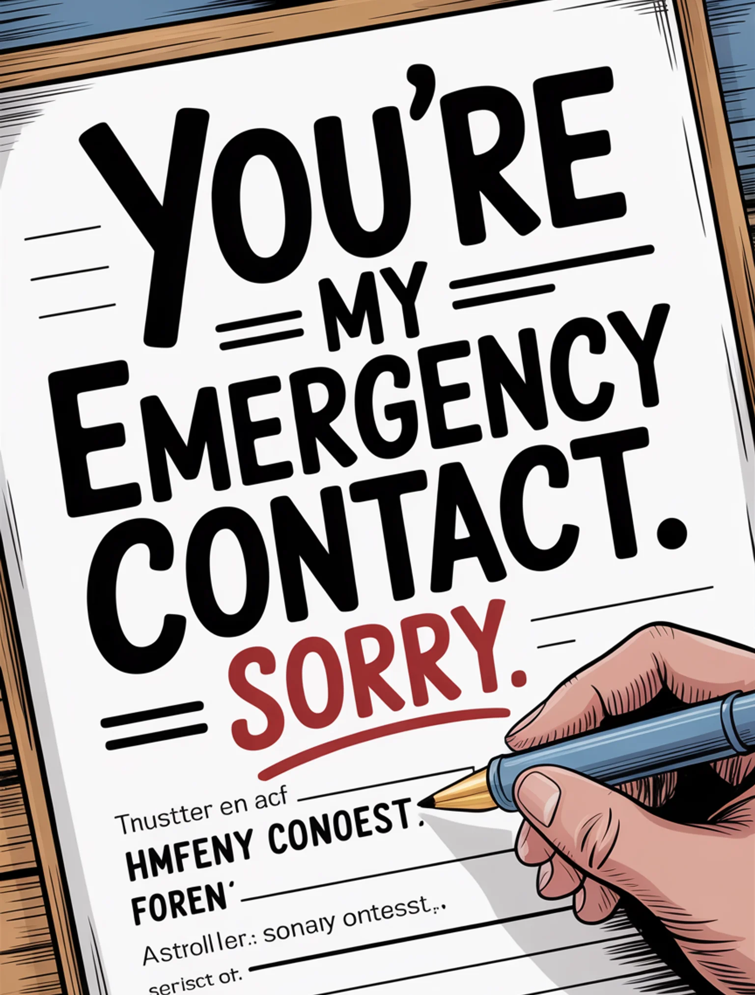 You're My Emergency Contact. Sorry.