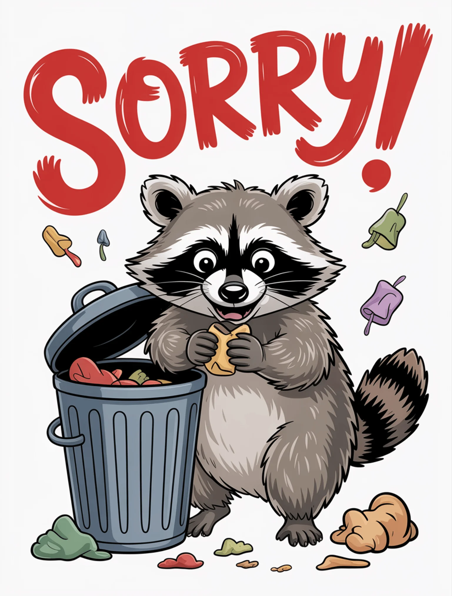 Raccoon Trash Sorry