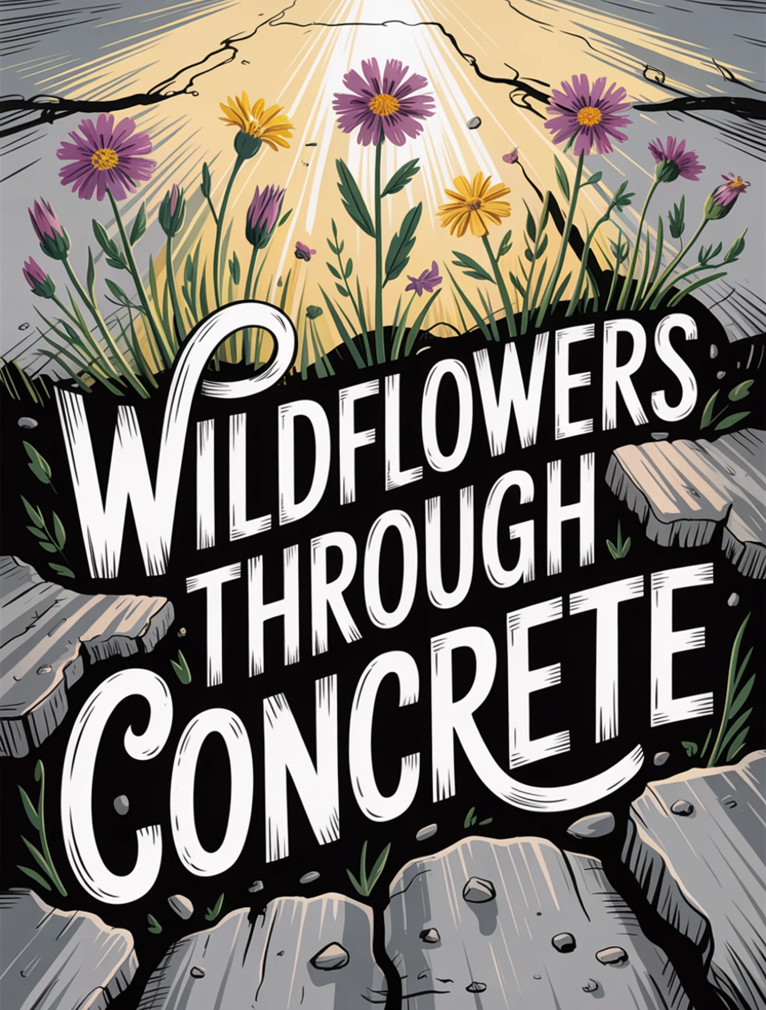 Wildflowers Through Concrete