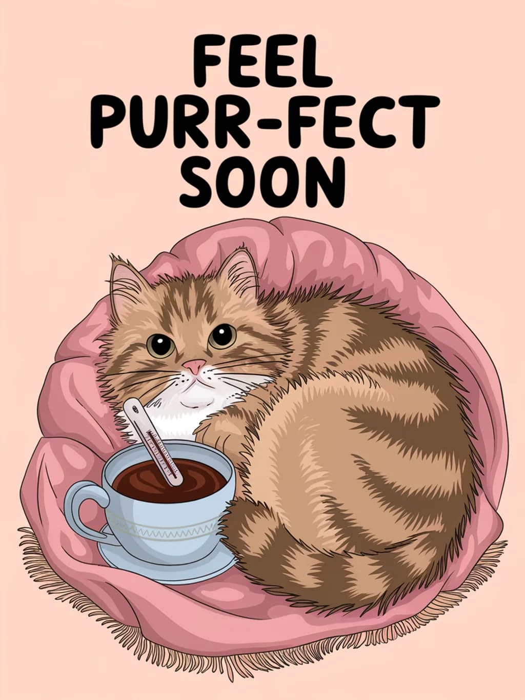 Feel Purr-fect Soon Cat