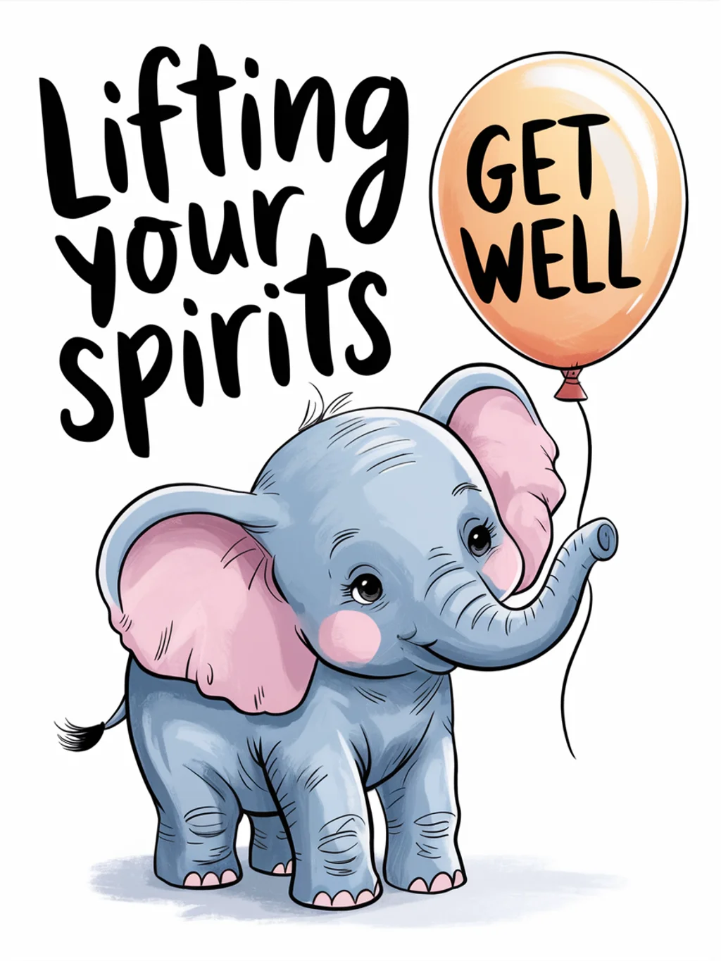 Elephant Balloon Get Well
