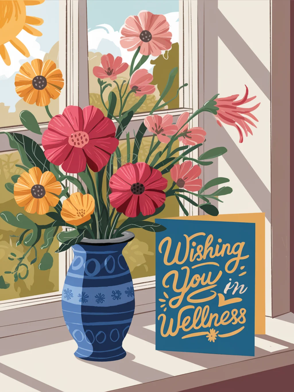 Flowers Window Get Well