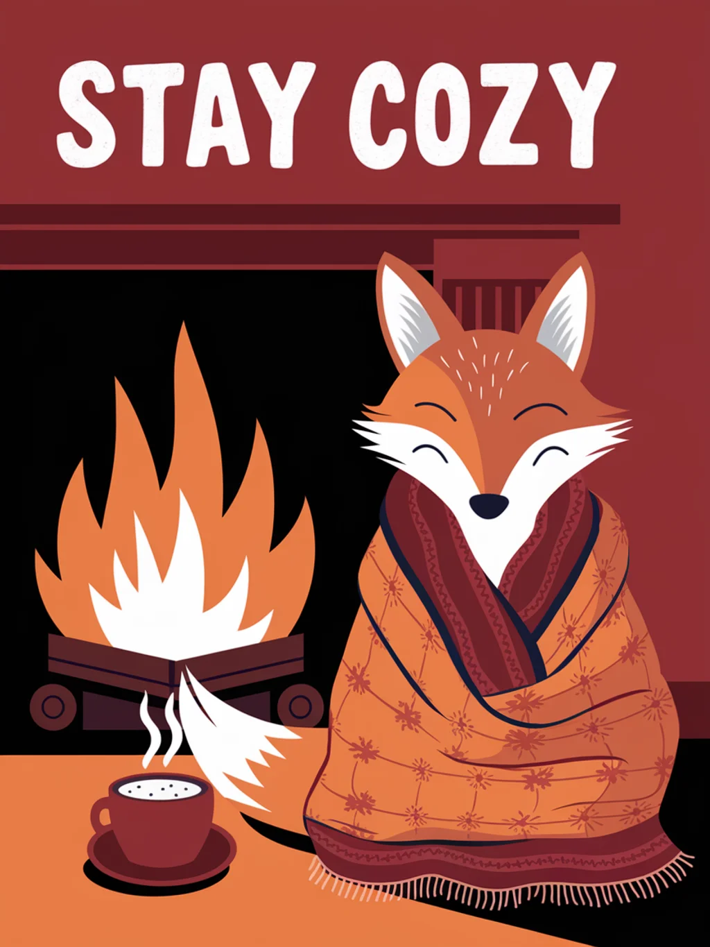 Fox Blanket Cocoa Get Well