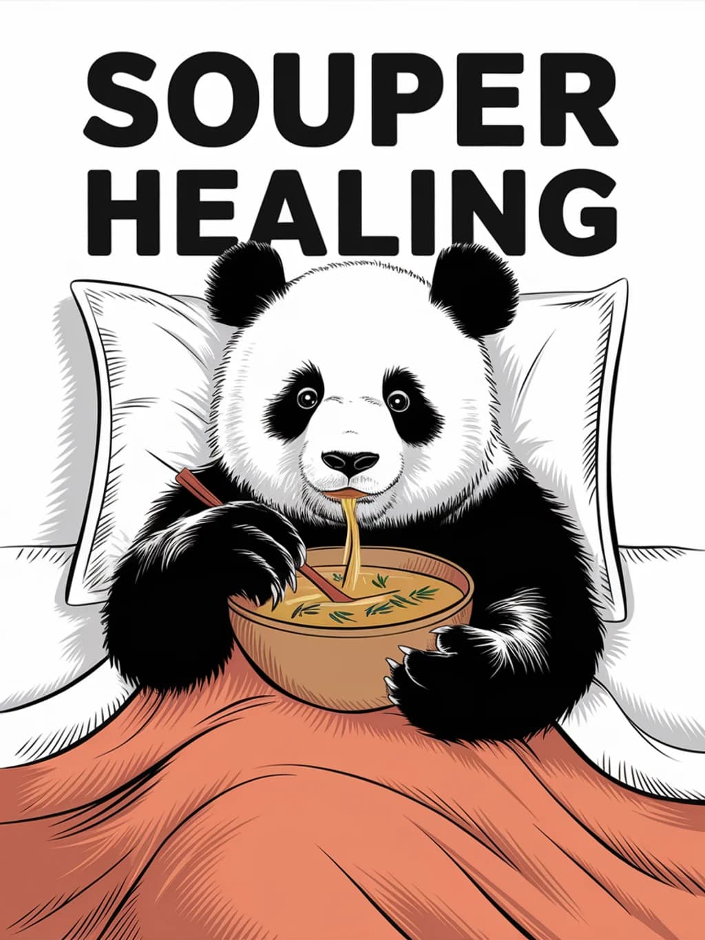 Panda Bamboo Soup Get Well