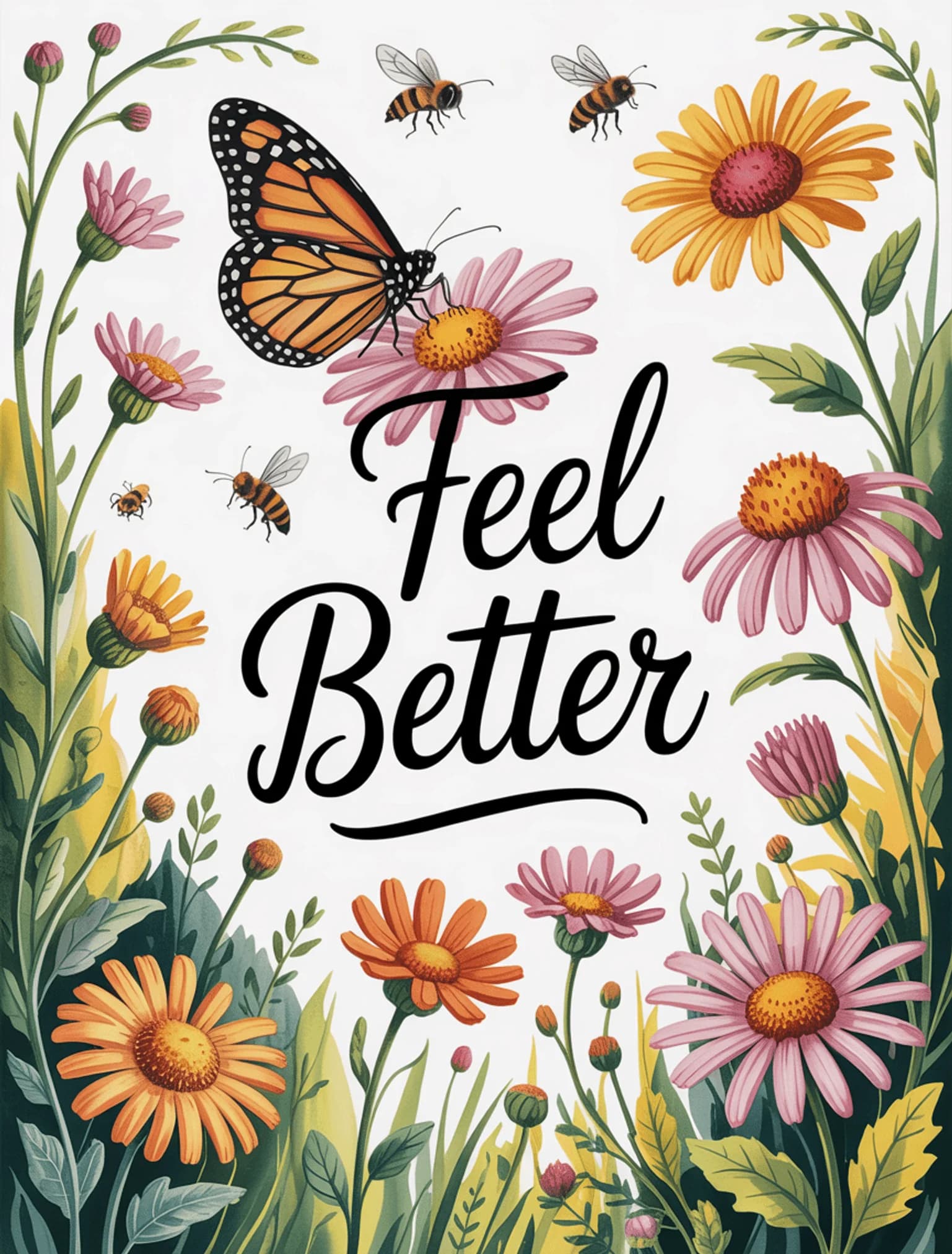 Garden Butterfly Flowers