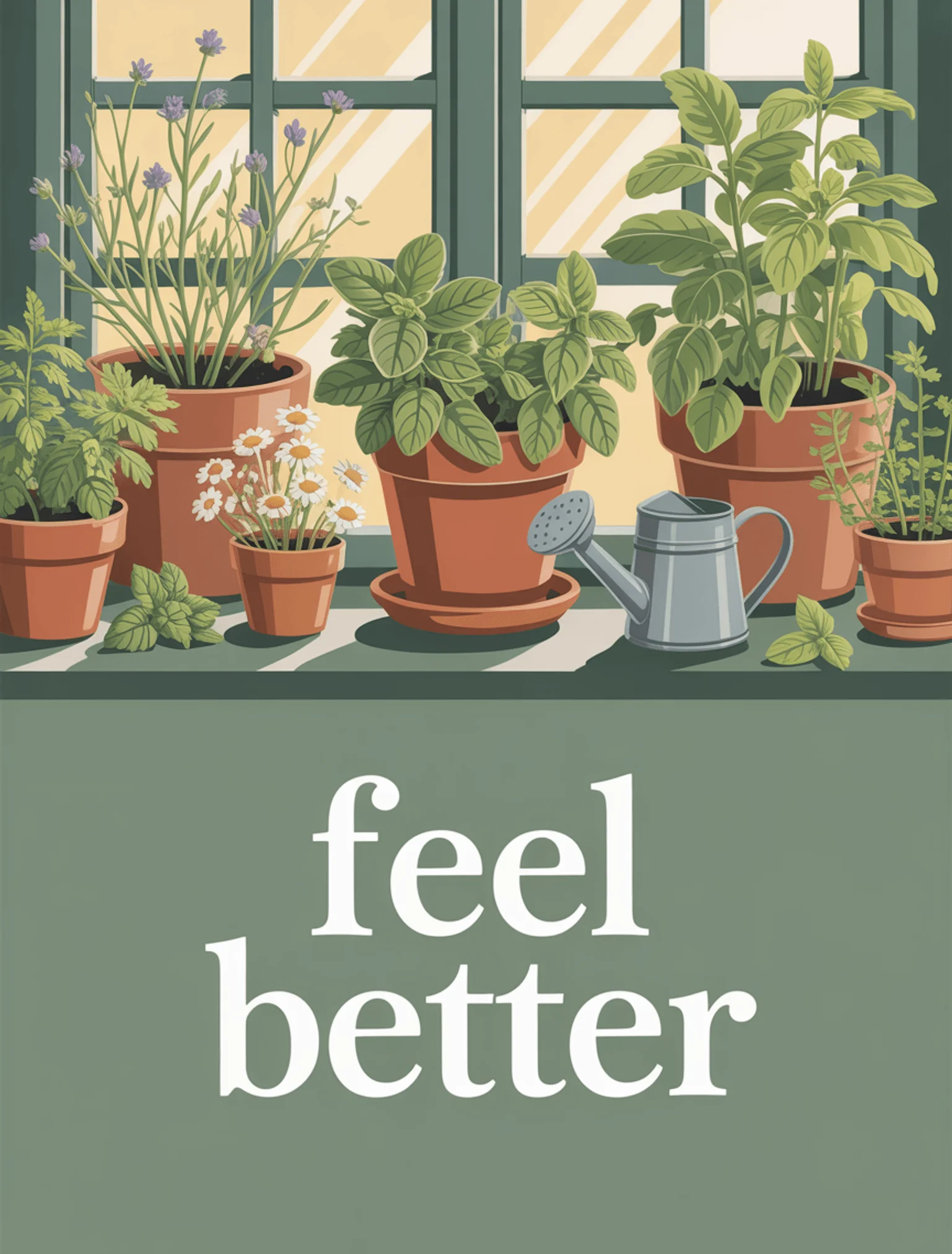 Herbal Plants Windowsill