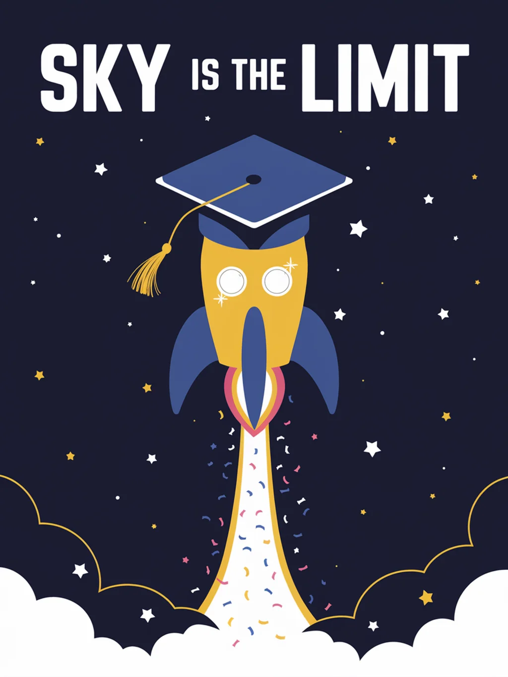 Sky Is The Limit Grad Cap