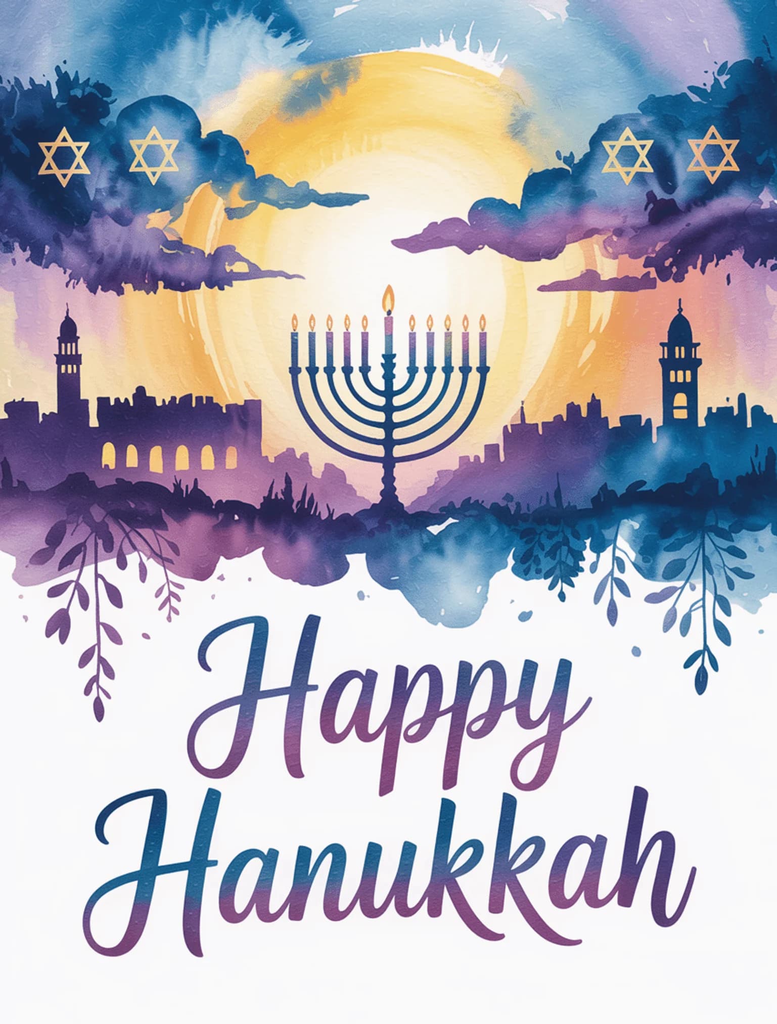 Watercolor Jerusalem