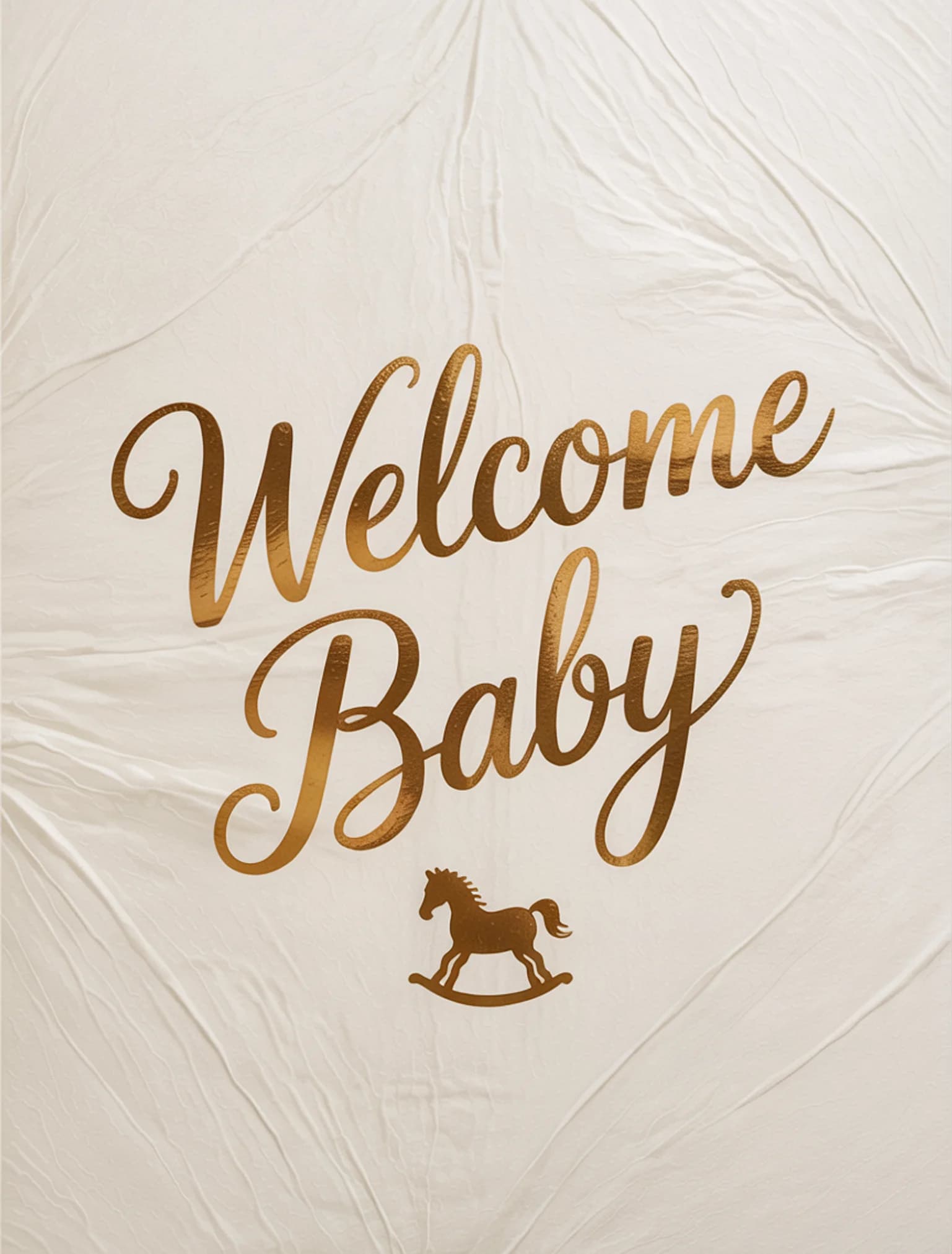 Welcome Baby Gold