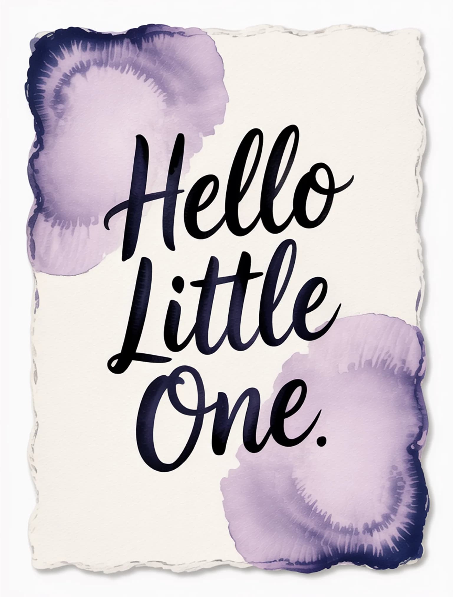 Hello Little One Watercolor
