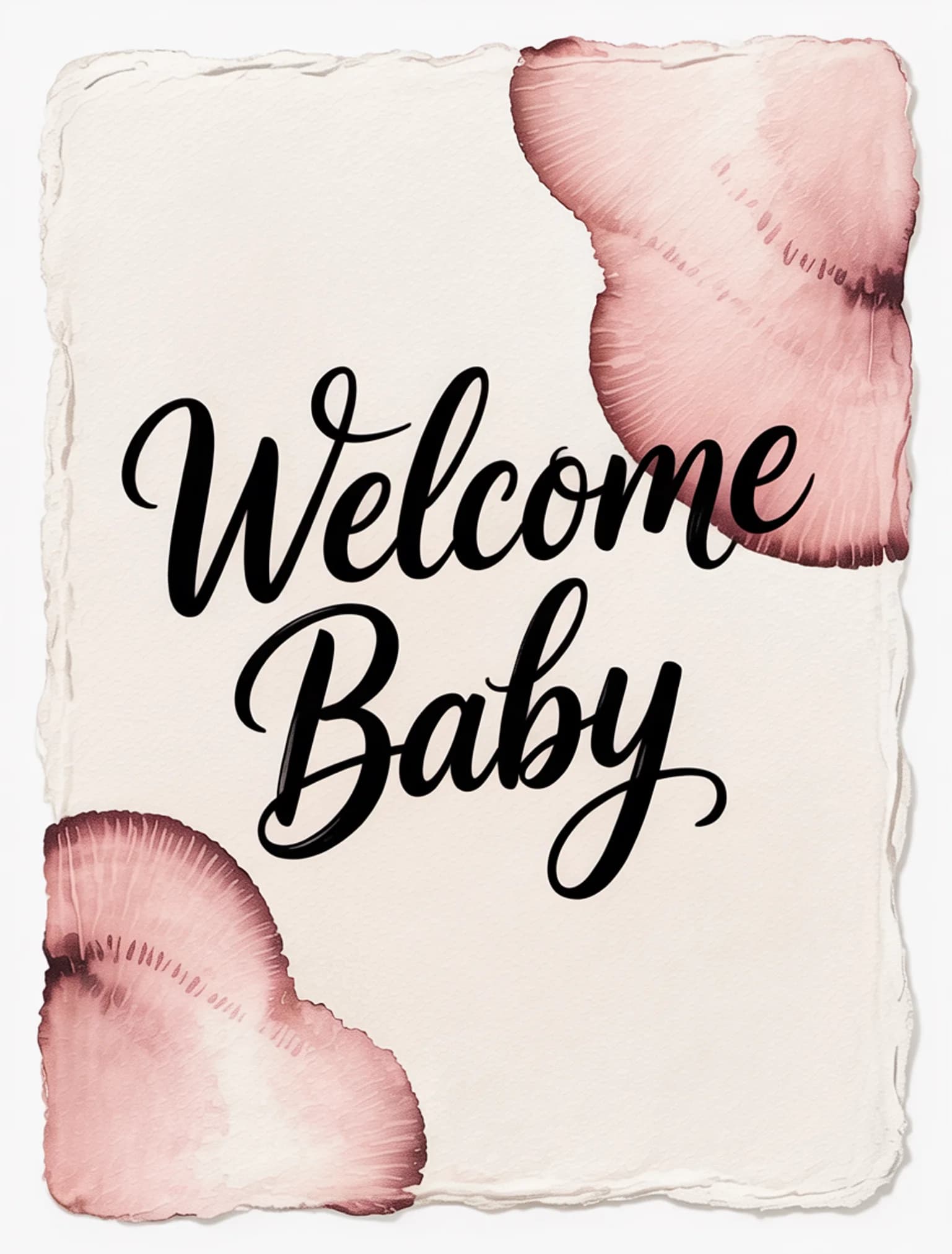 Welcome Baby Watercolor