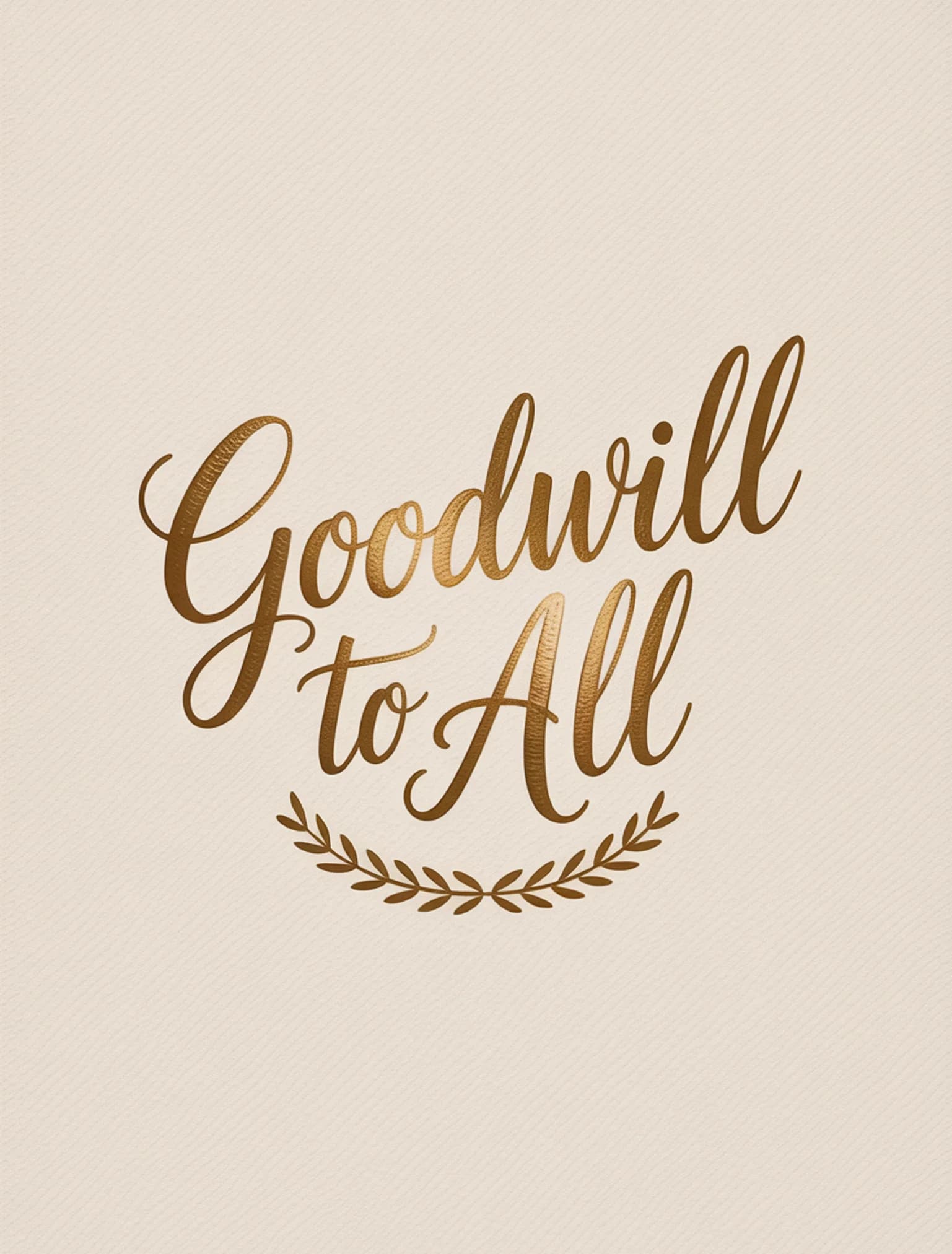 Goodwill to All