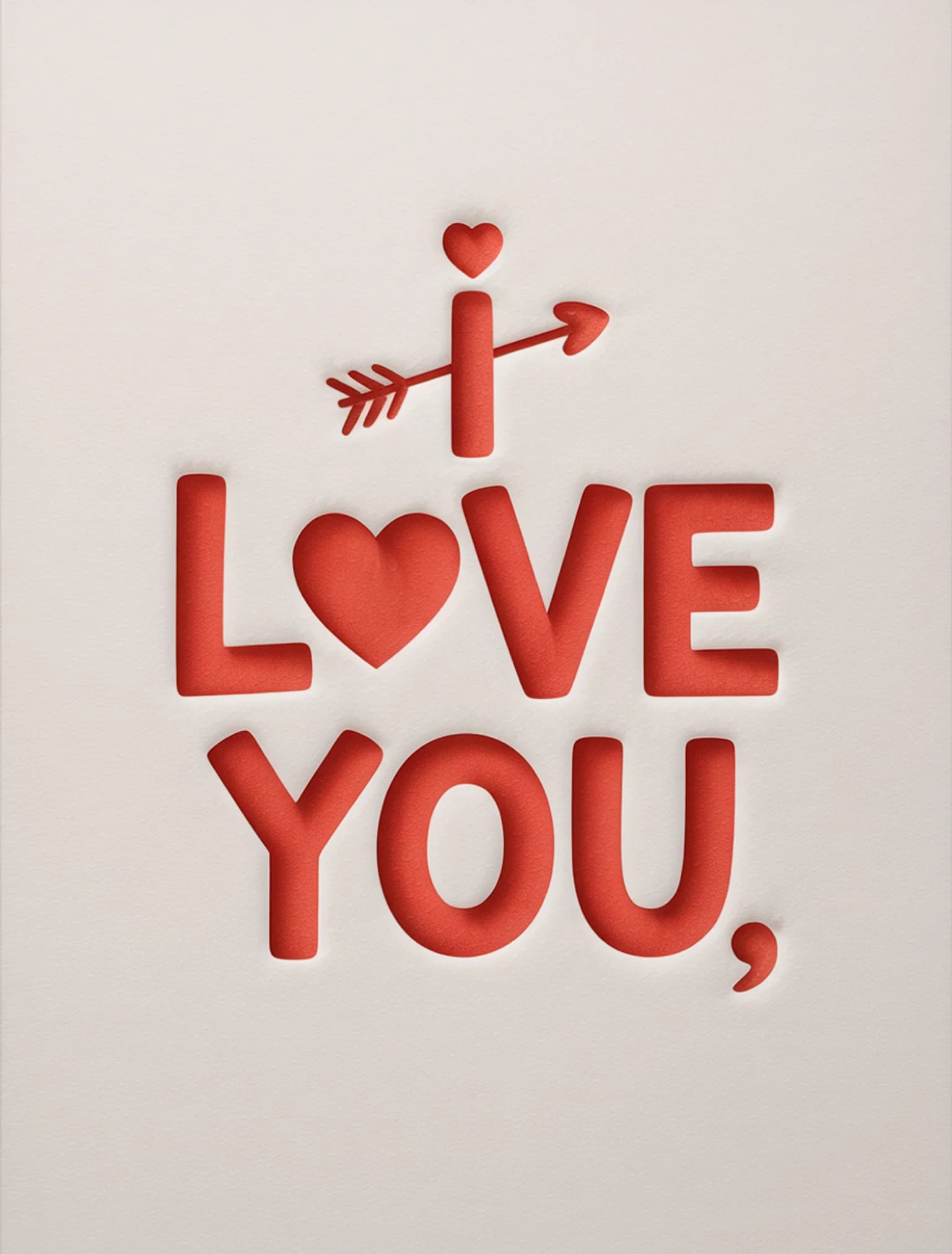 I Love You Blind Emboss