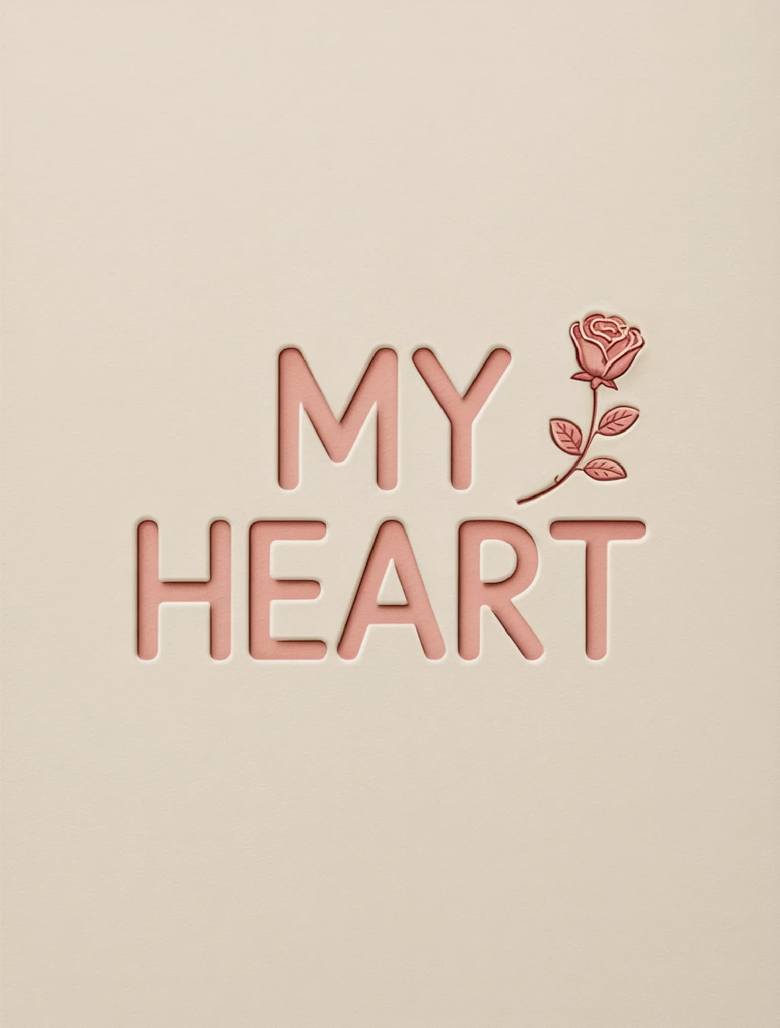 My Heart Blind Emboss