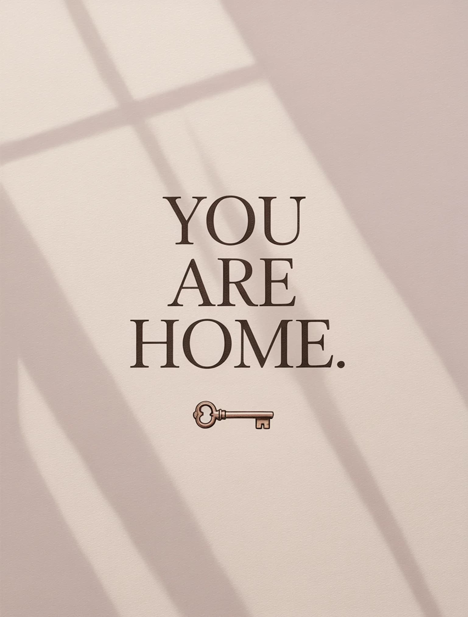 You Are Home Blind Emboss