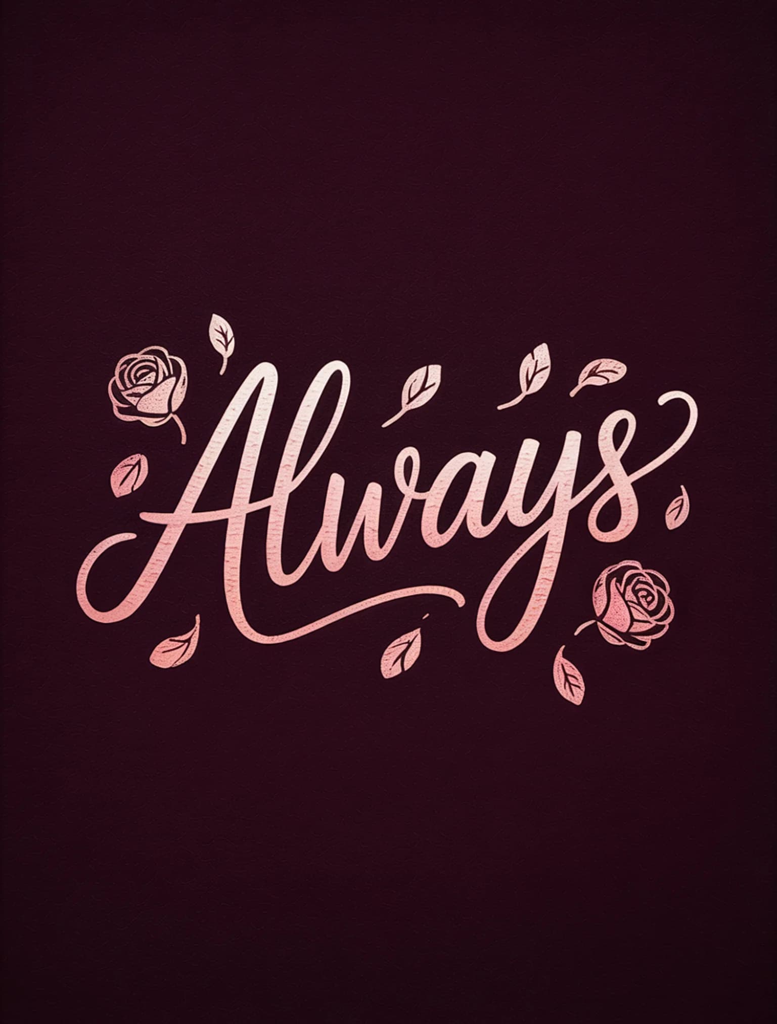 Always Rose Gold Burgundy