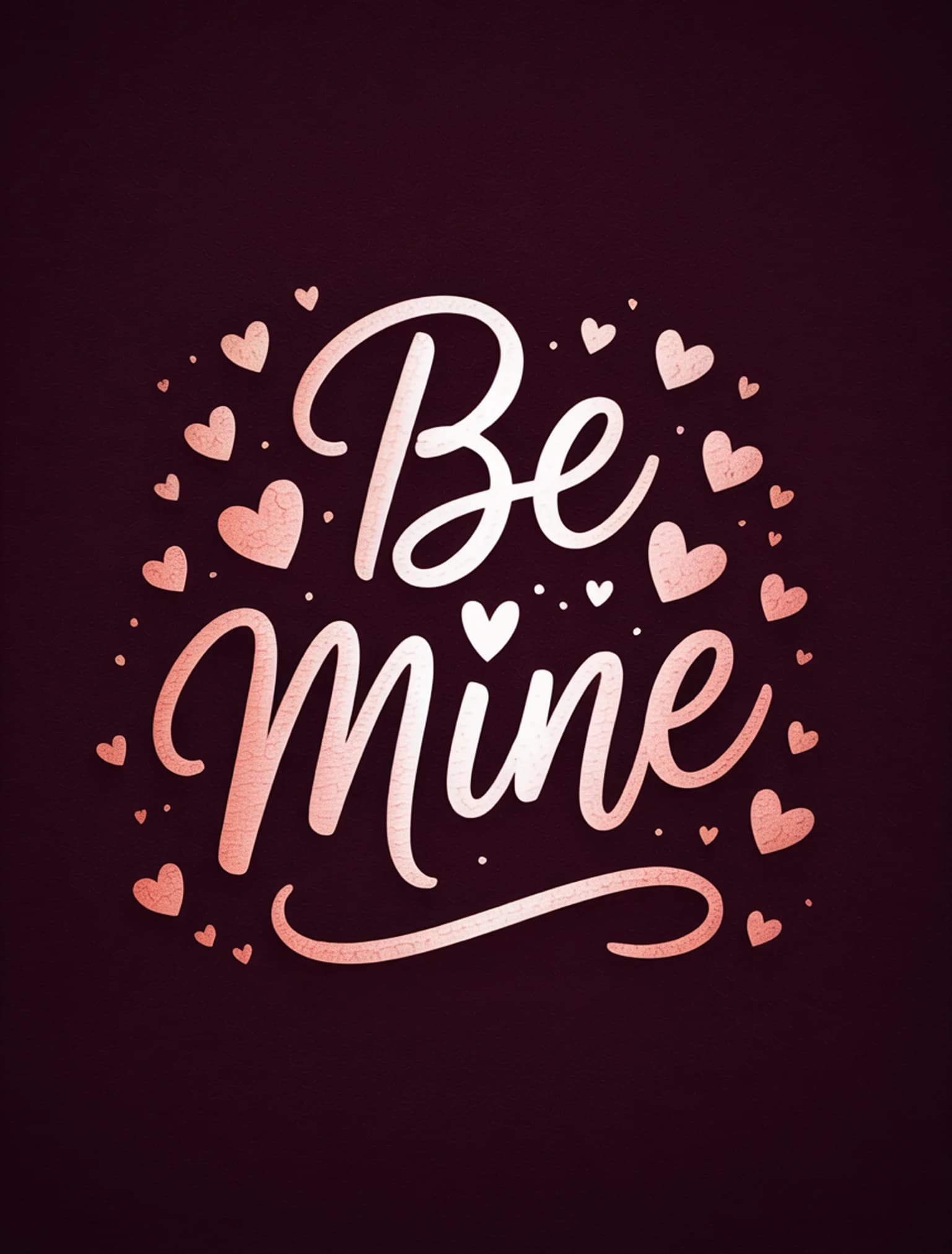 Be Mine Rose Gold Burgundy