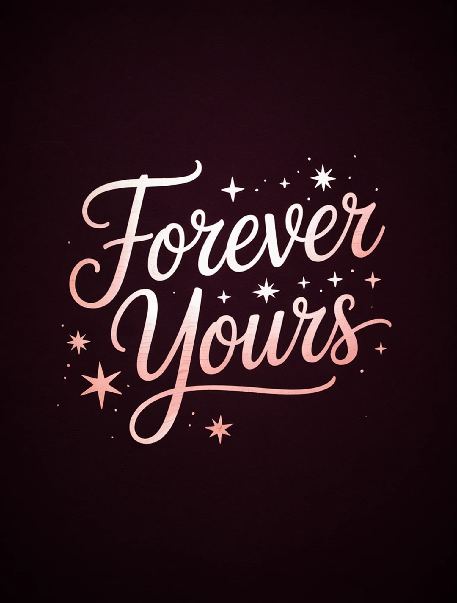 Forever Yours Rose Gold Burgundy