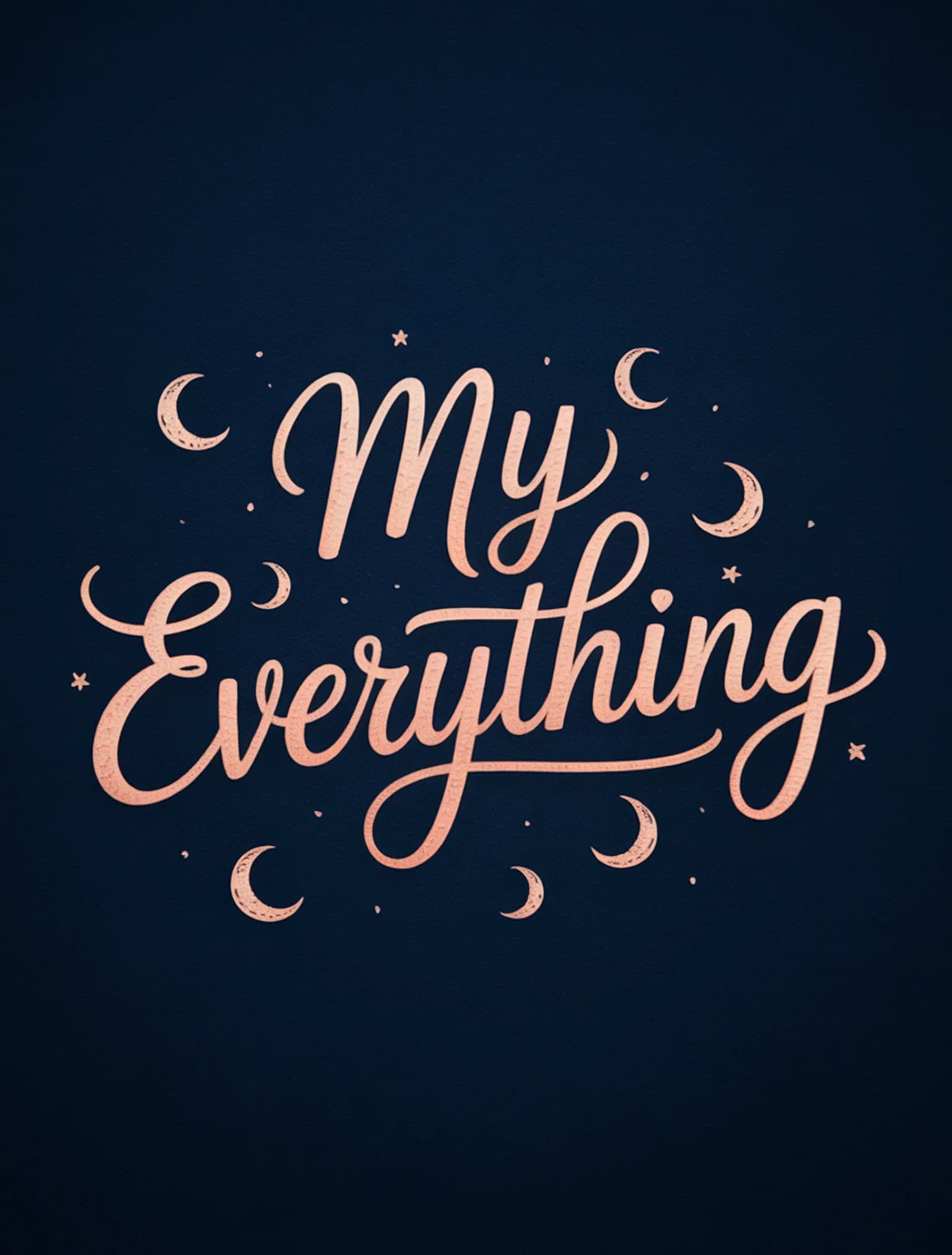 My Everything Rose Gold Navy